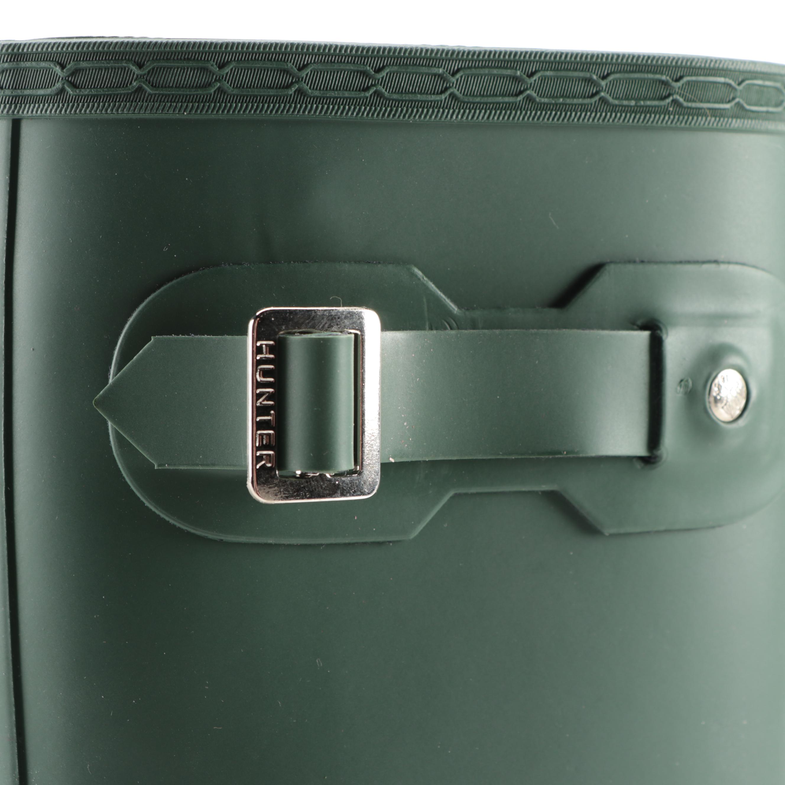 Hunter Original Tall Rain Boots in Matte Hunter Green with Box, Size 6