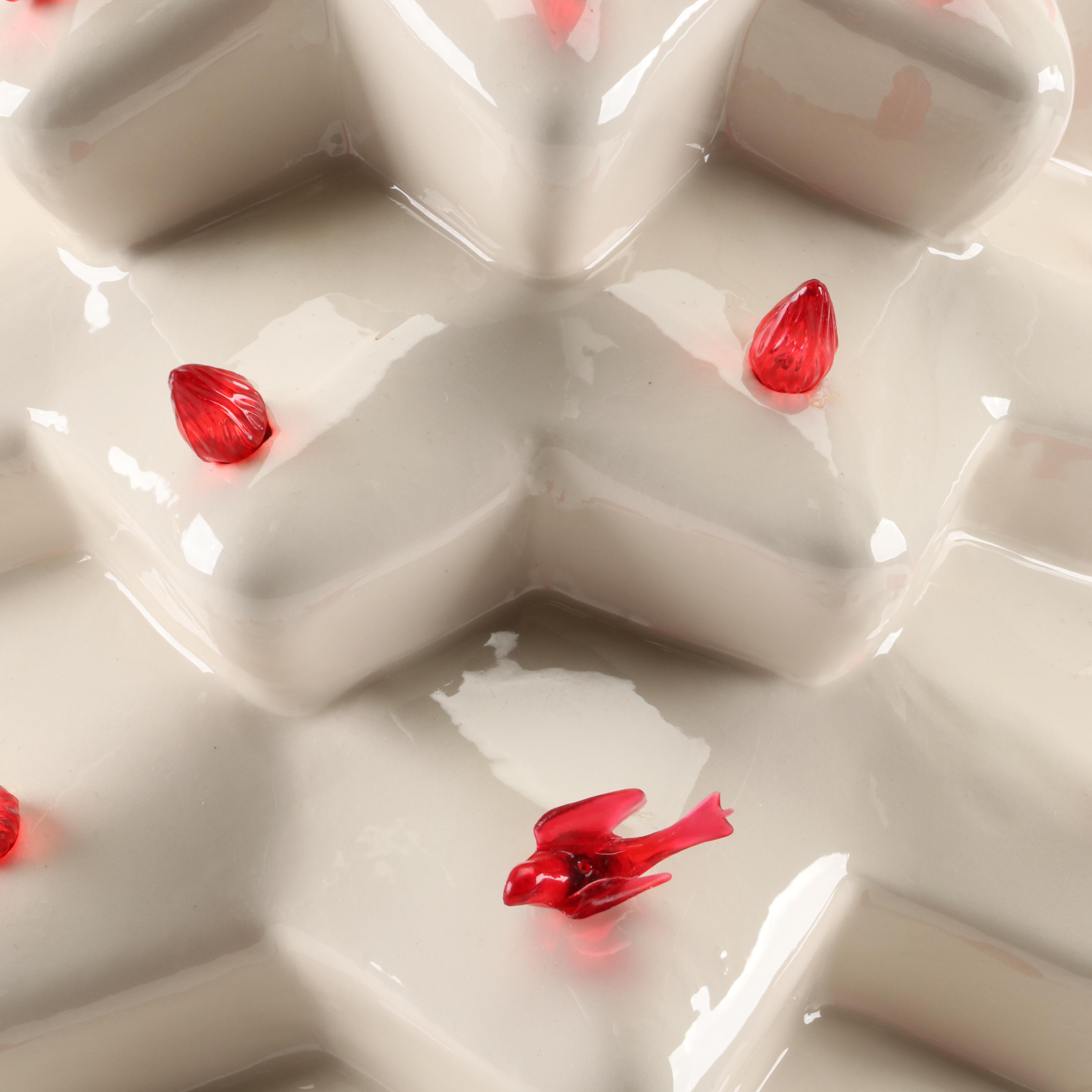 Atlantic Mold Illuminated White Ceramic Christmas Tree, 1983