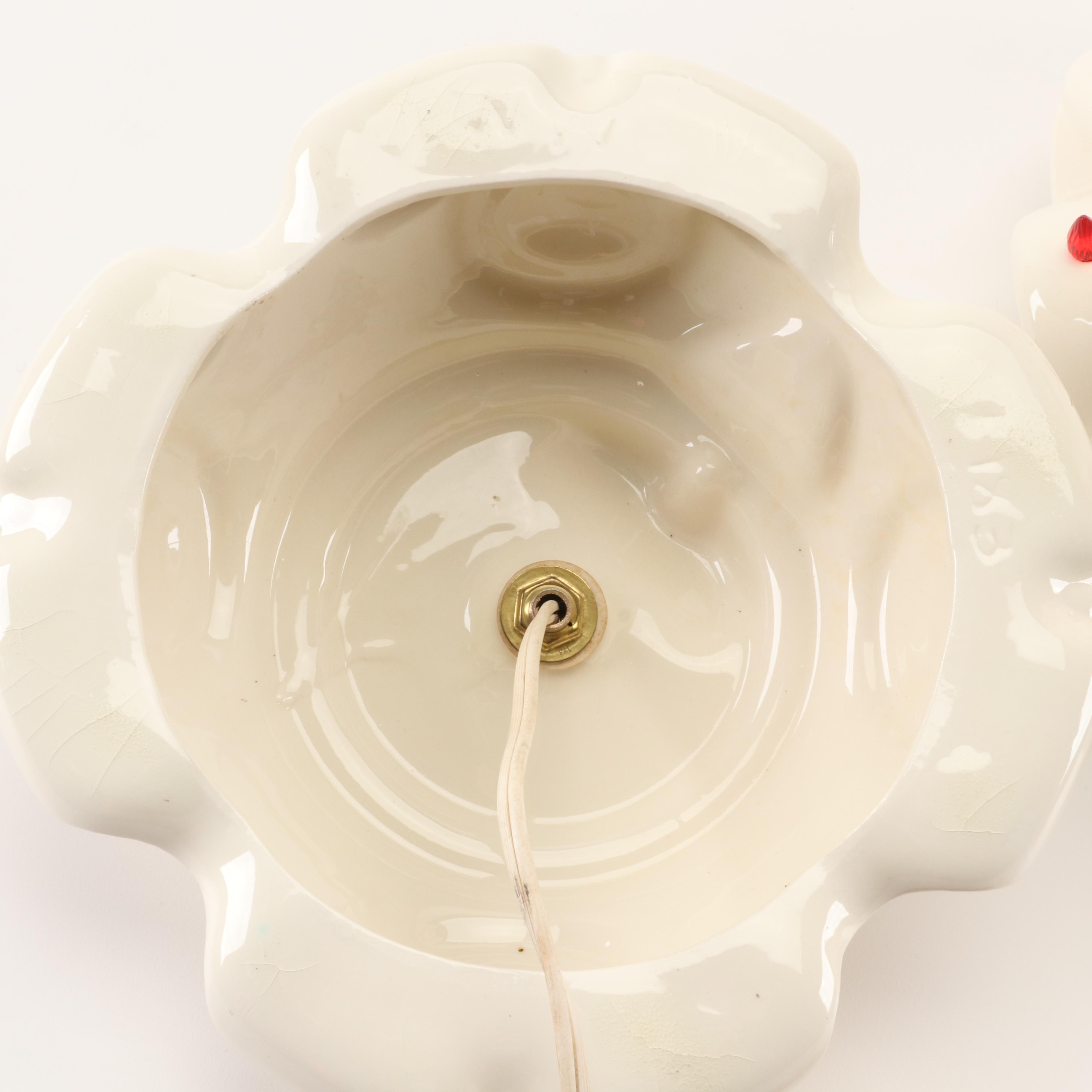 Atlantic Mold Illuminated White Ceramic Christmas Tree, 1983