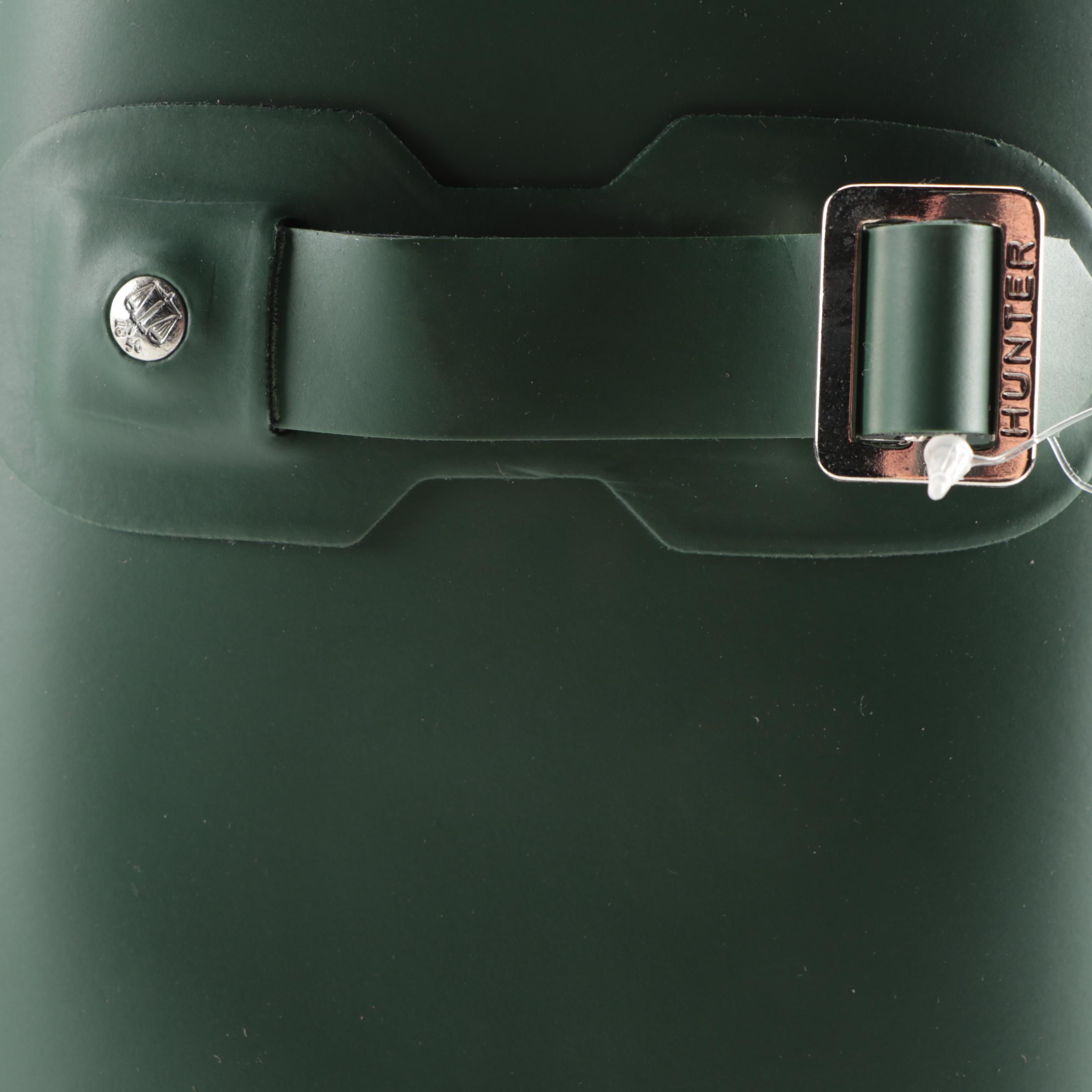 Hunter Original Tall Rain Boots in Matte Hunter Green with Box, Size 7