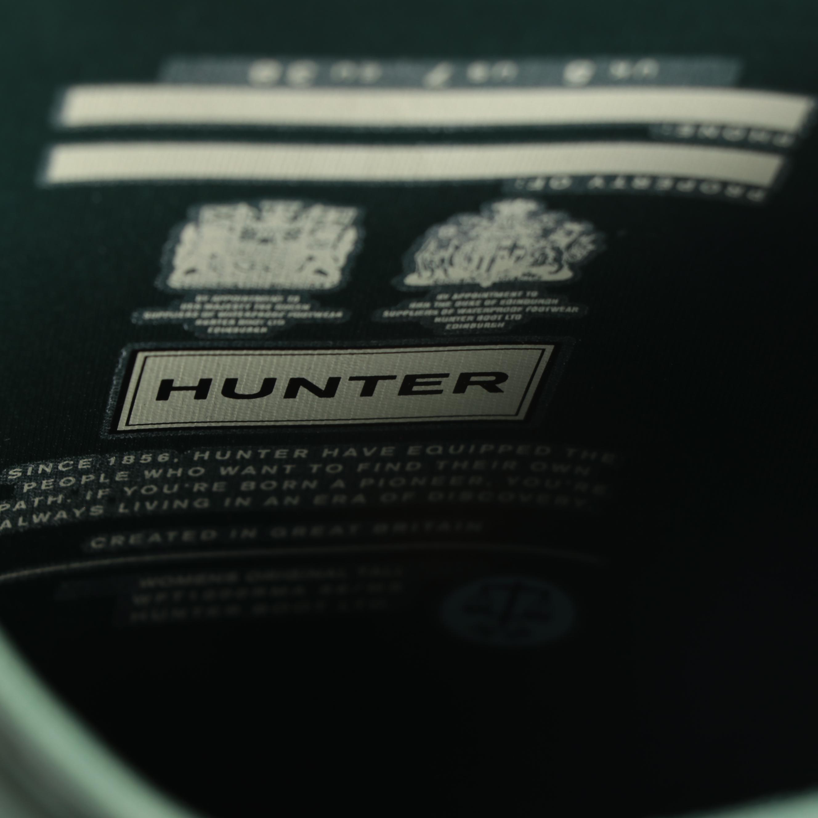 Hunter Original Tall Rain Boots in Matte Hunter Green with Box, Size 7