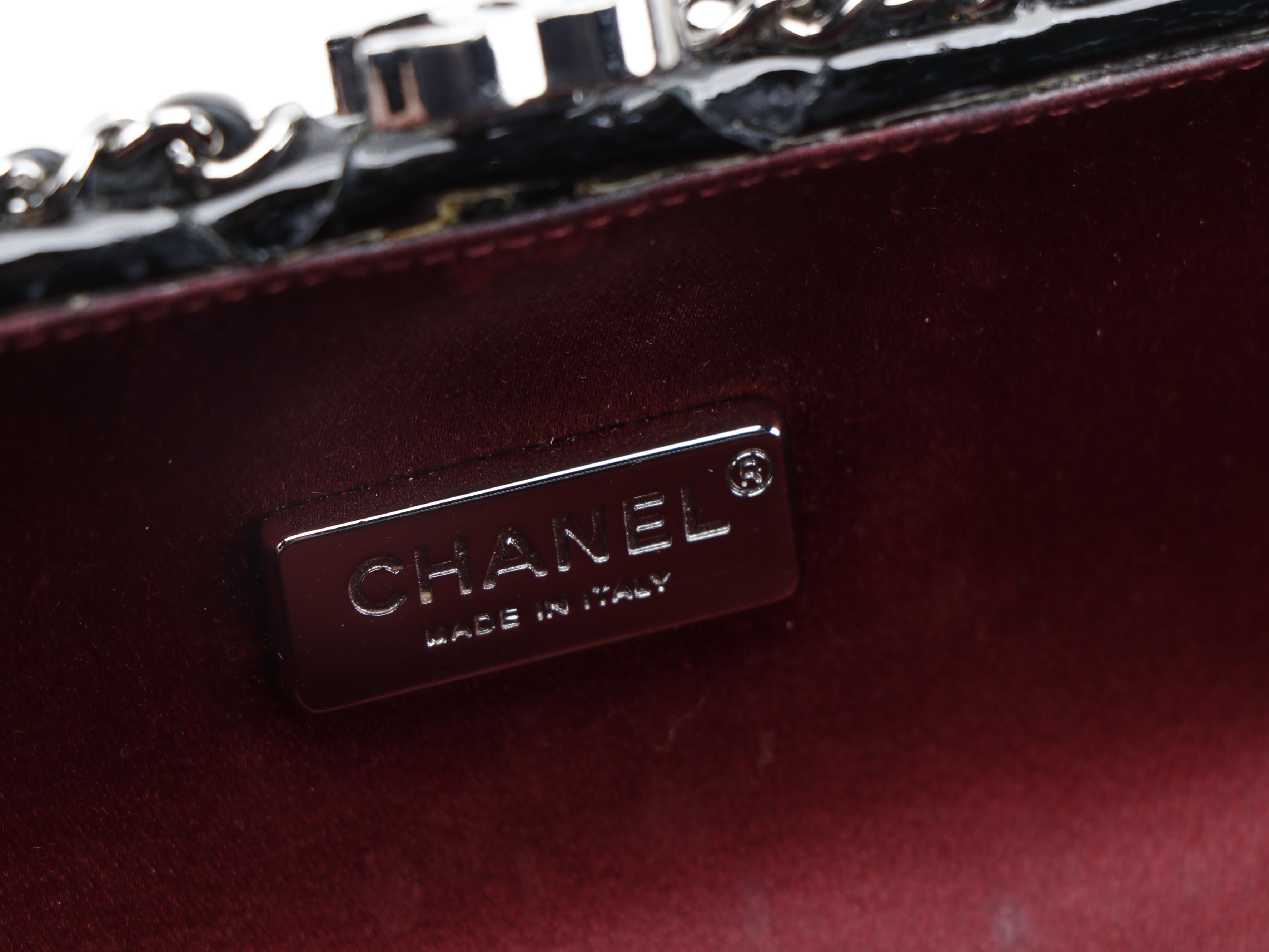 Chanel Chain Around Clutch in Black Quilted Patent Leather