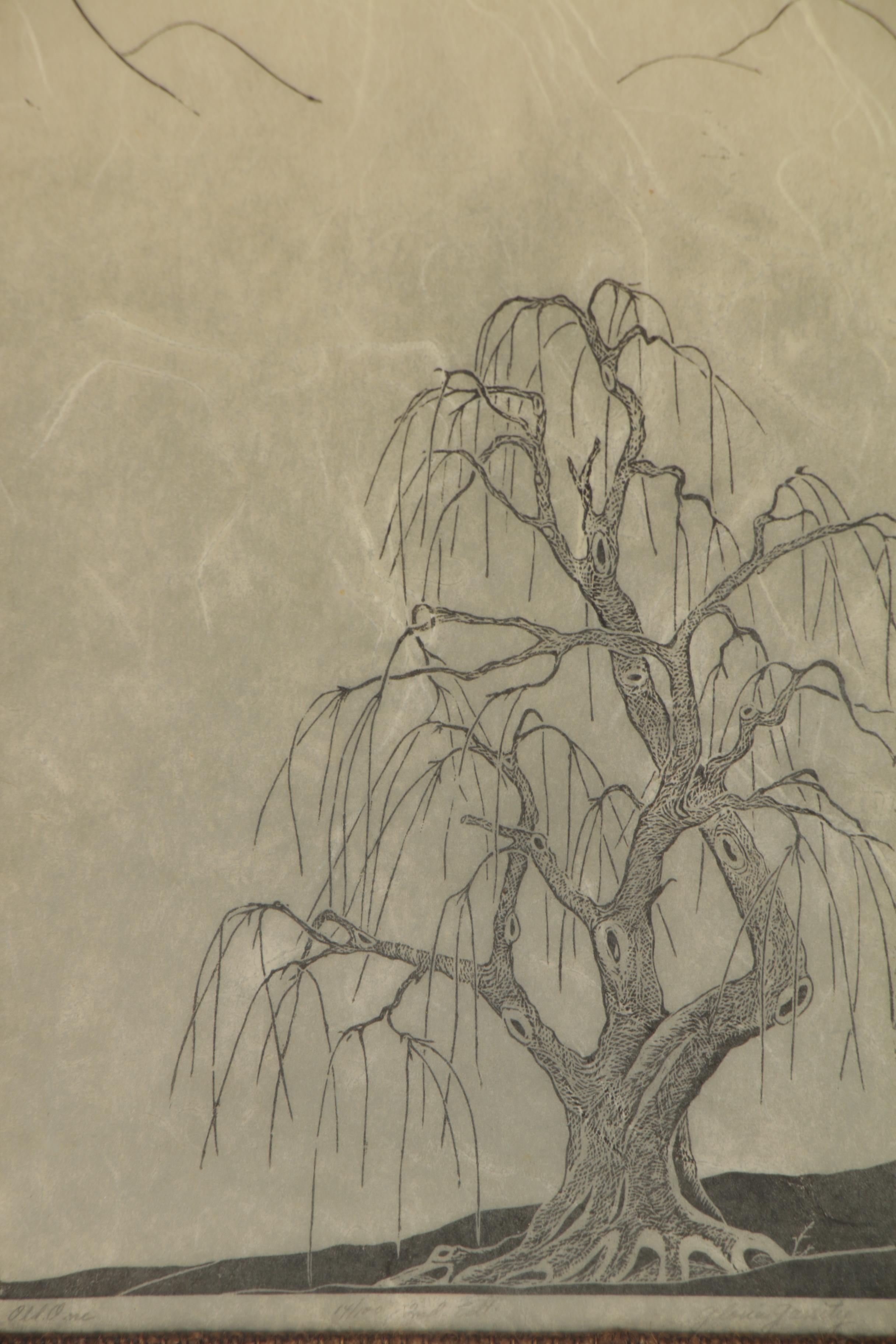 Gloria Garrity Relief Print "Old One"