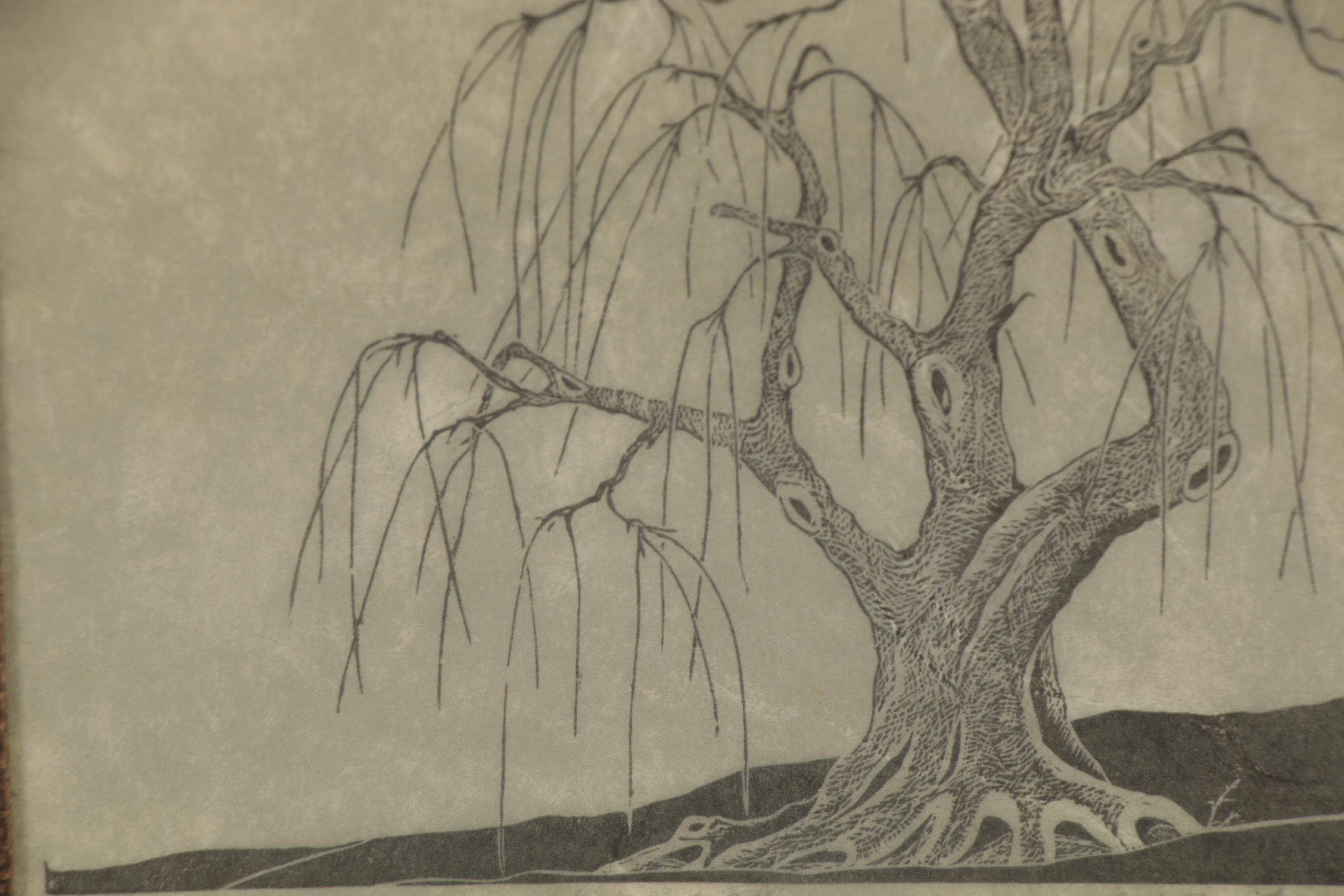 Gloria Garrity Relief Print "Old One"