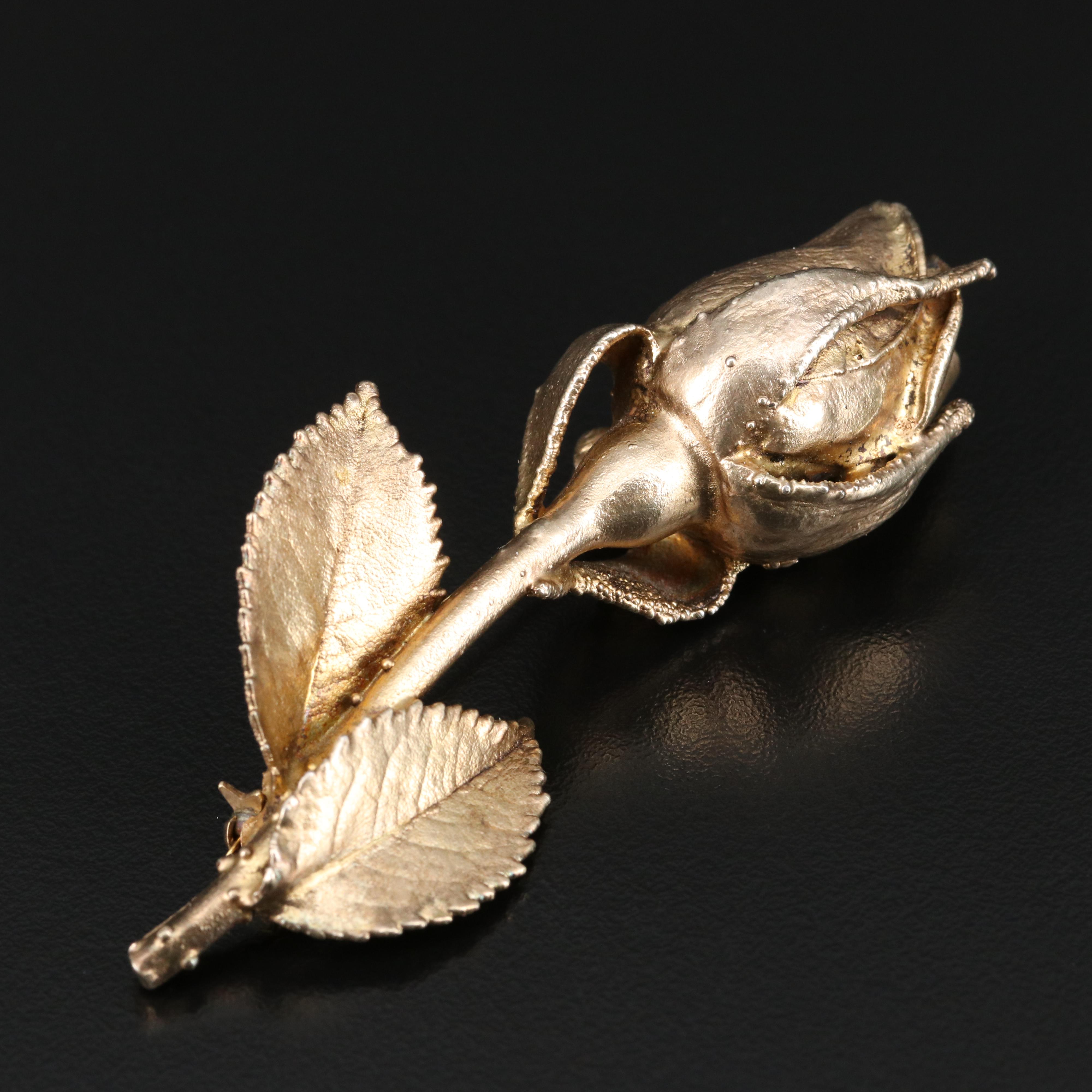 Tilia Danish Sterling Rose Brooch
