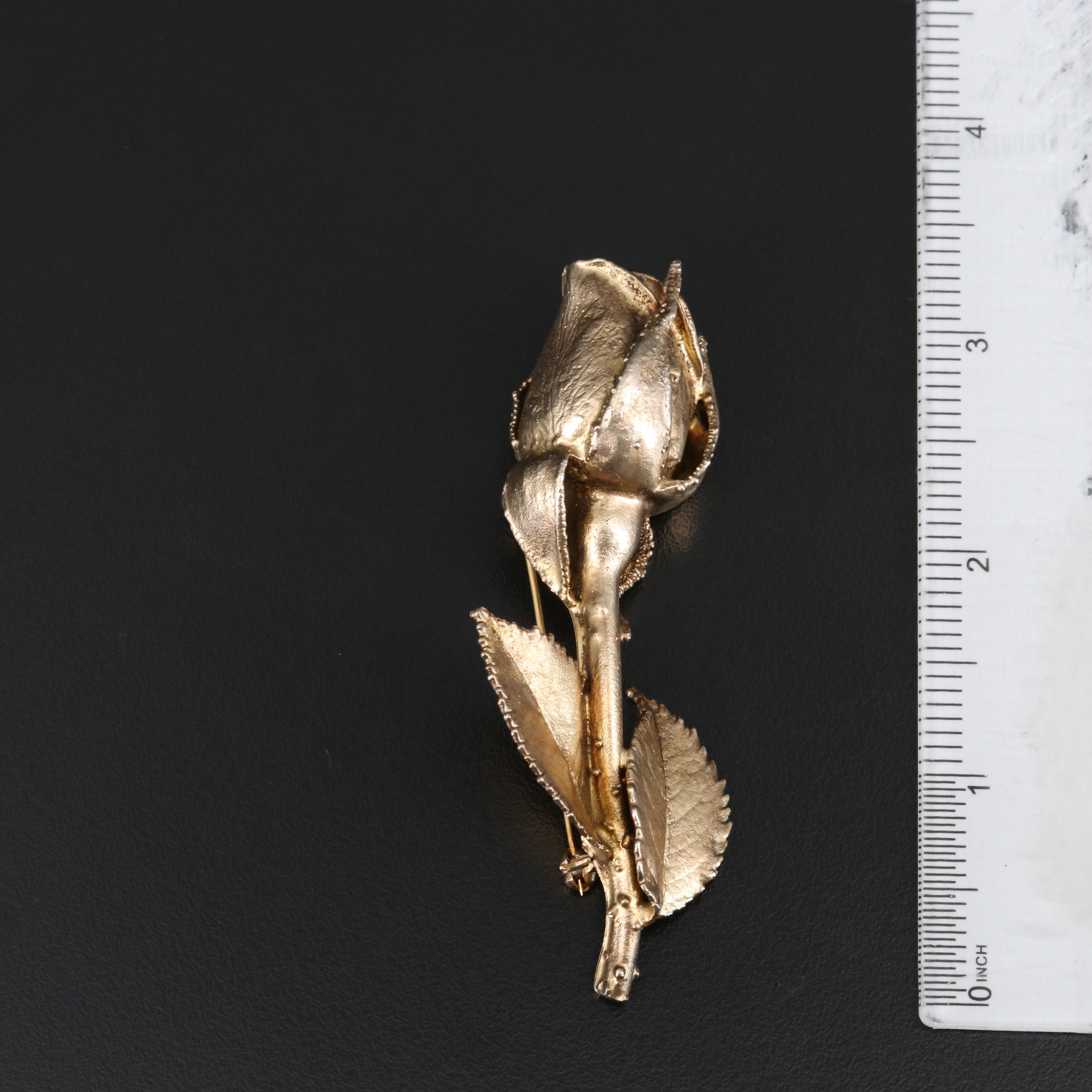 Tilia Danish Sterling Rose Brooch