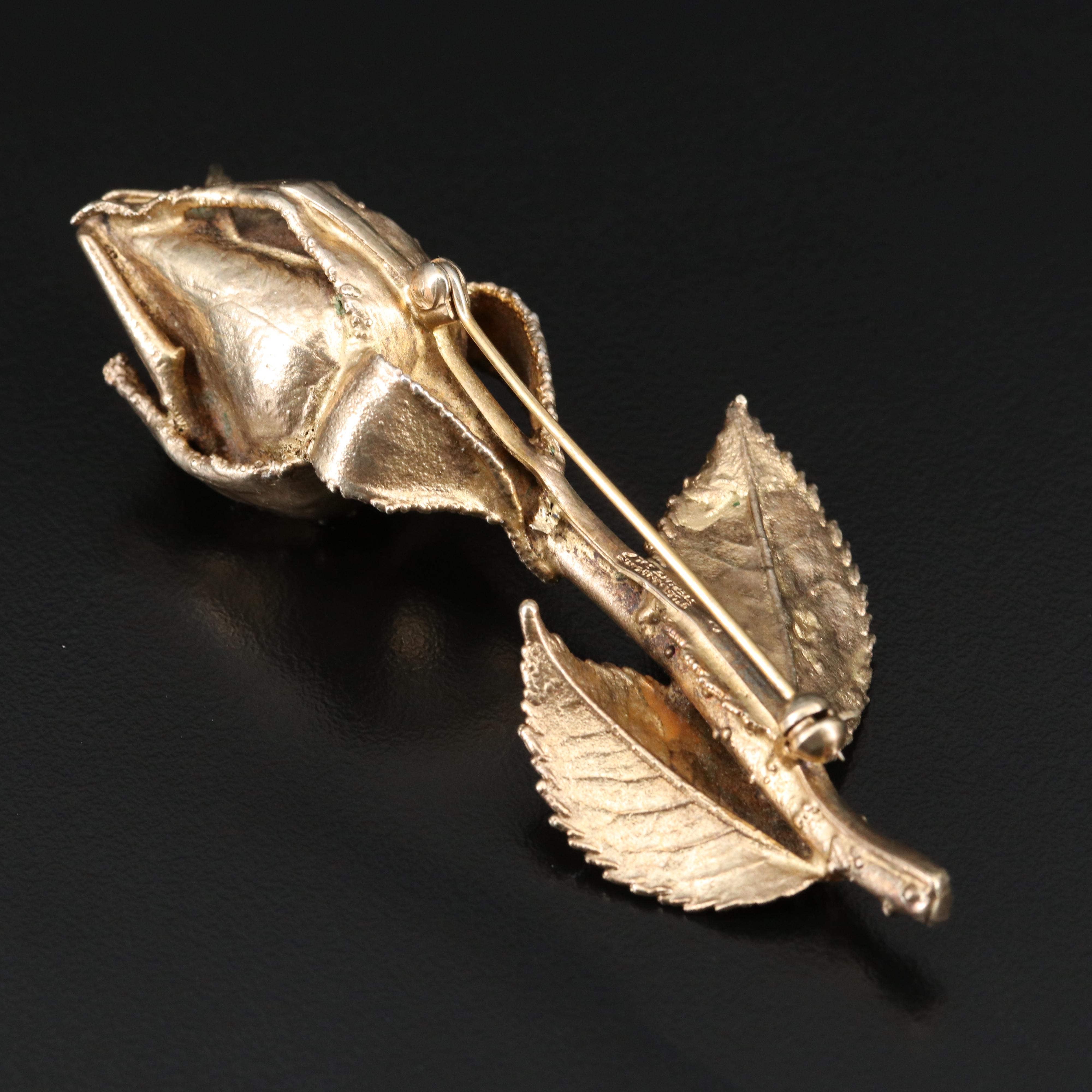 Tilia Danish Sterling Rose Brooch