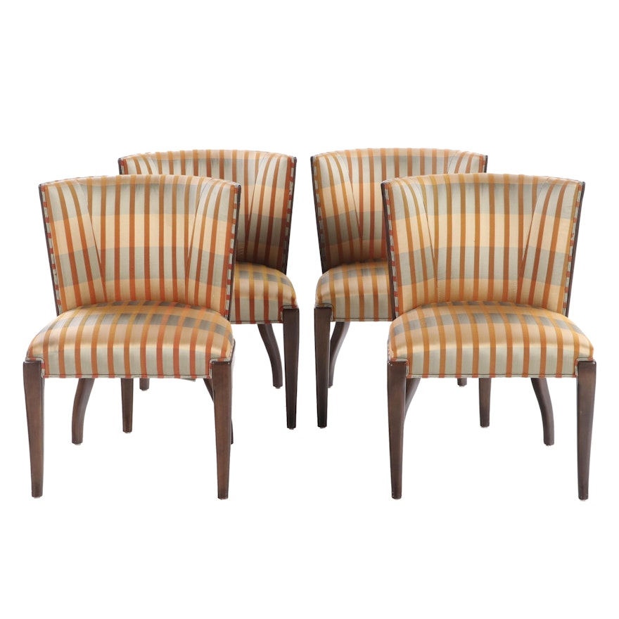 Four Ferguson Copeland "Laslo" Upholstered Dining Chairs