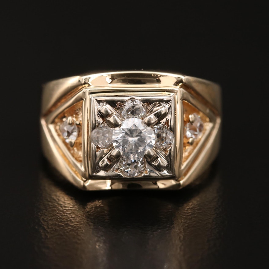 Vintage 14K Diamond Ring