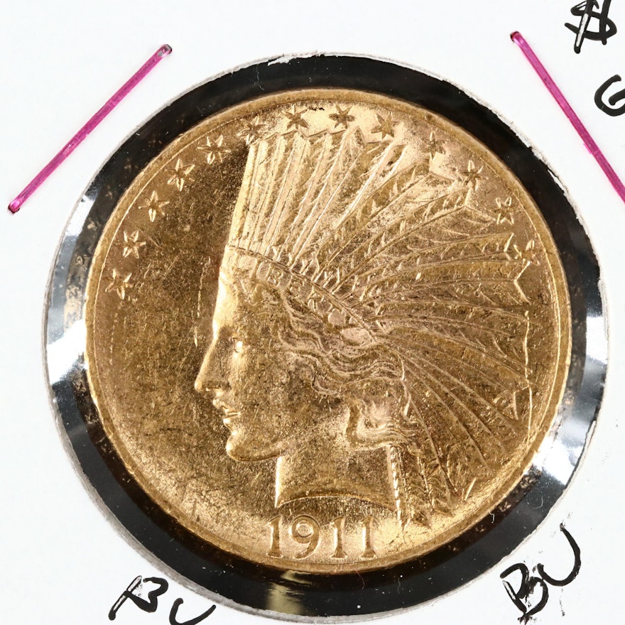 1911 Indian Head $10 Gold Eagle