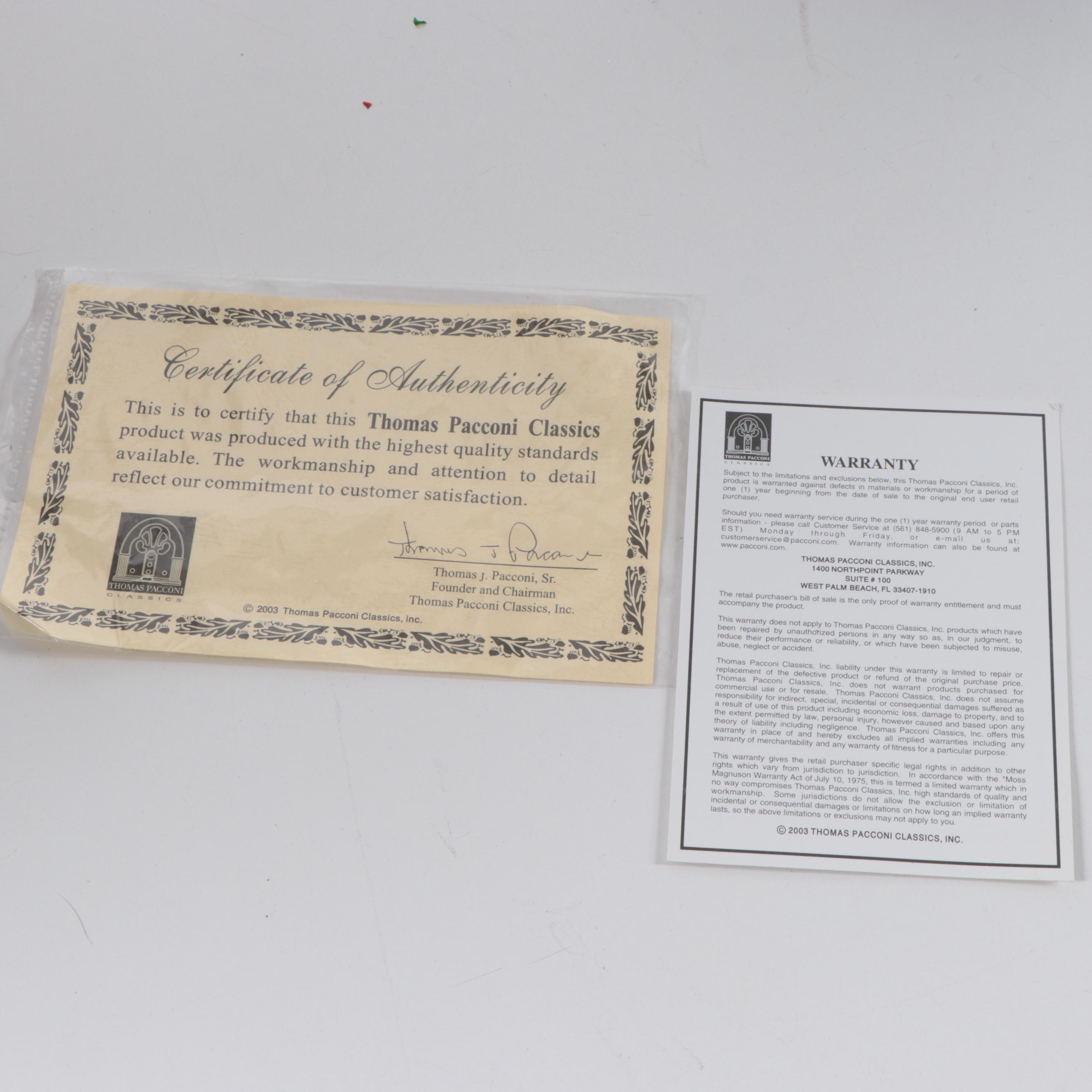 Thomas Pacconi Classics Blown Glass Christmas Tree on Wood Base, 2003