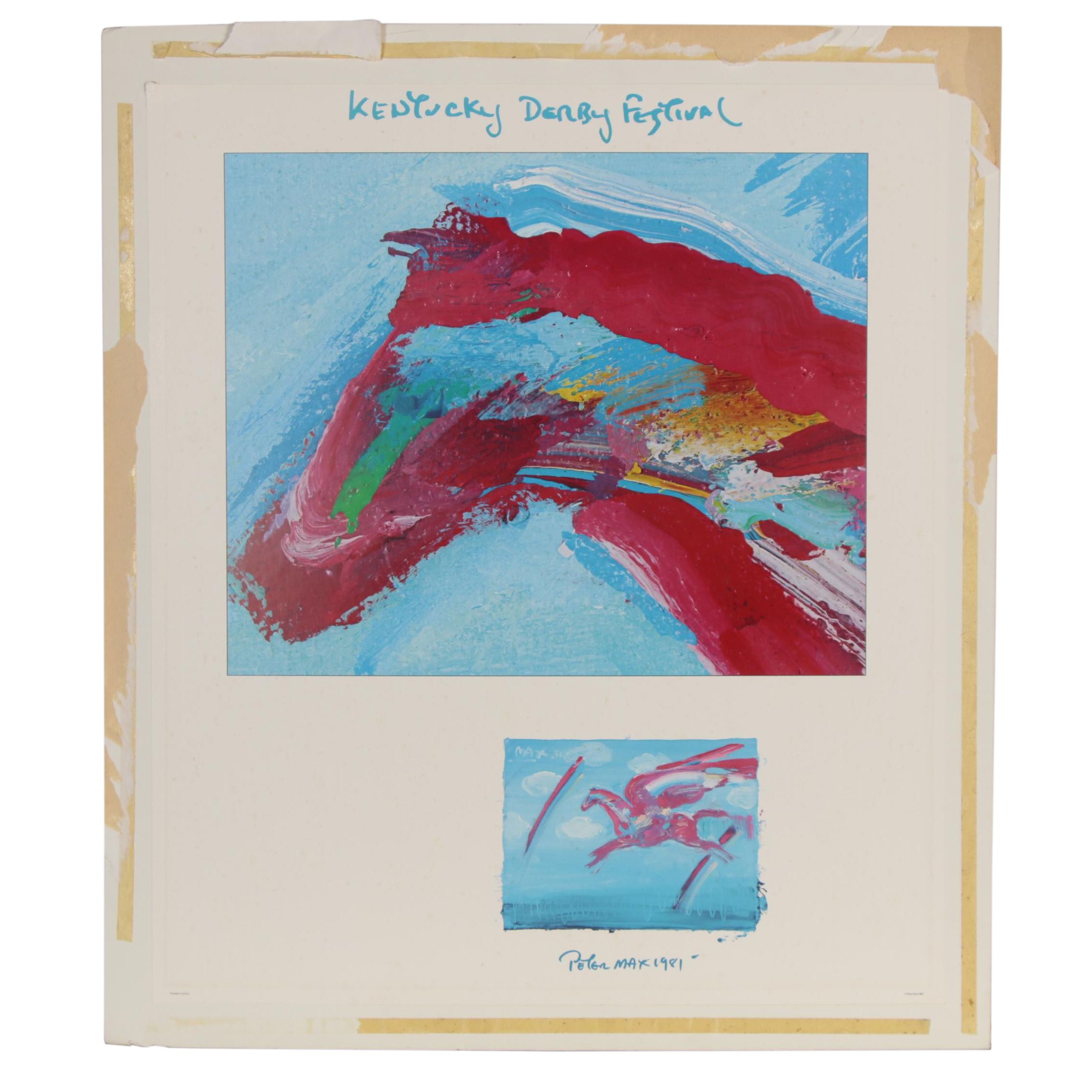 Peter Max Offset Lithograph Poster "Kentucky Derby Festival," 1981