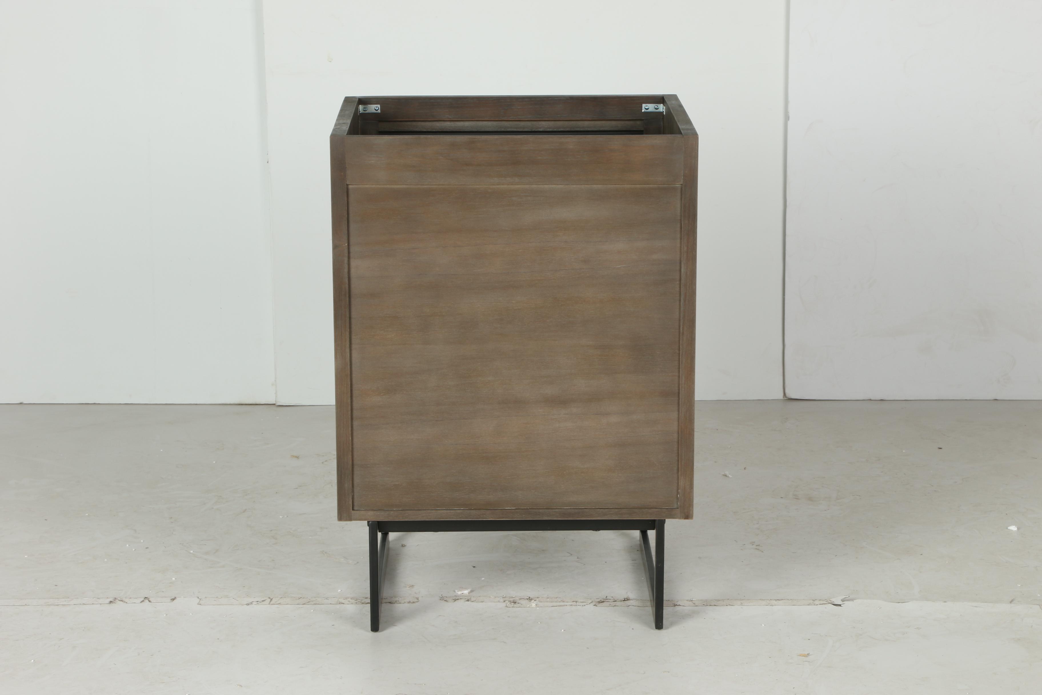 24" "Lappland" Teak Gray Finish Bathroom Vanity Cabinet