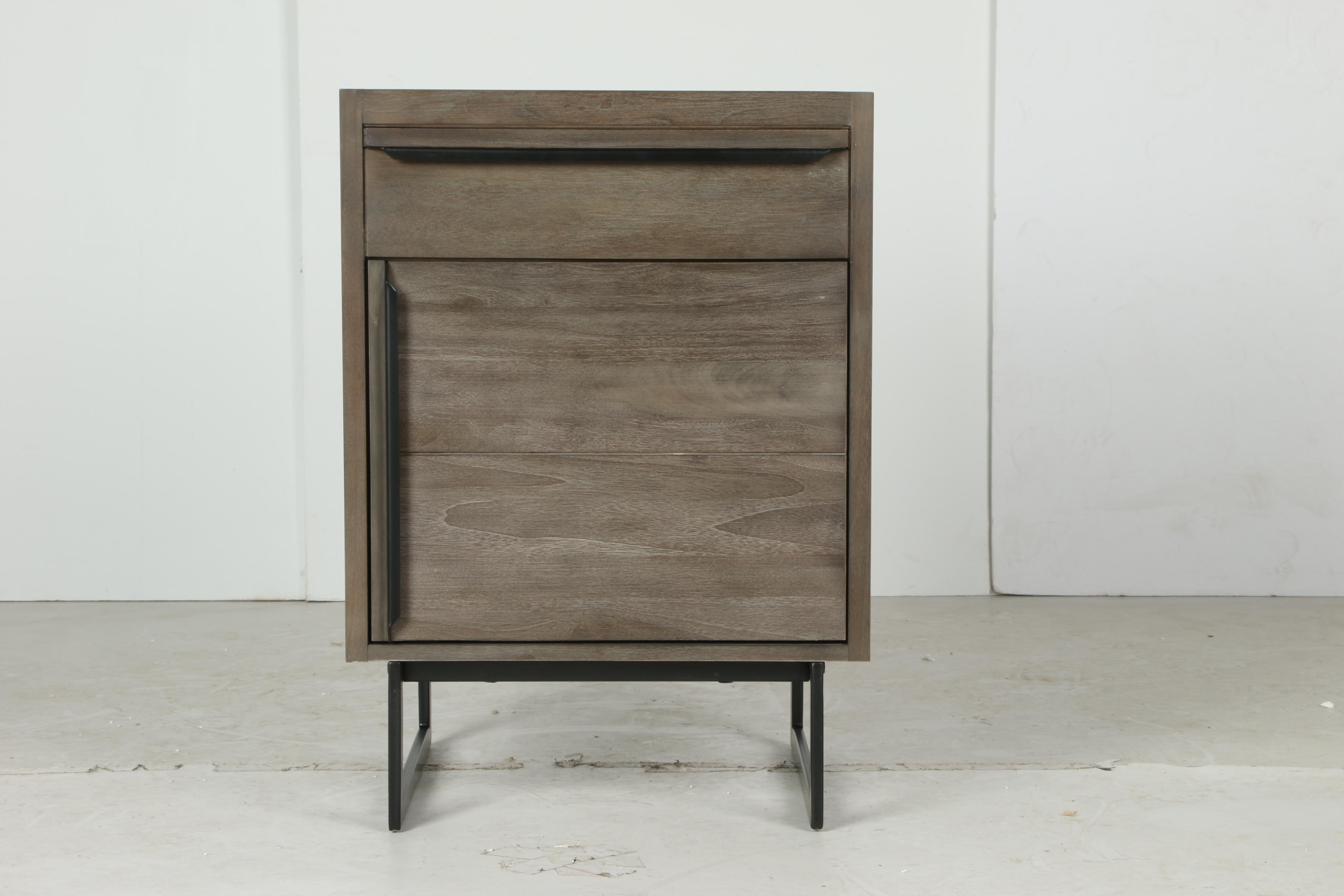 24" "Lappland" Teak Gray Finish Bathroom Vanity Cabinet
