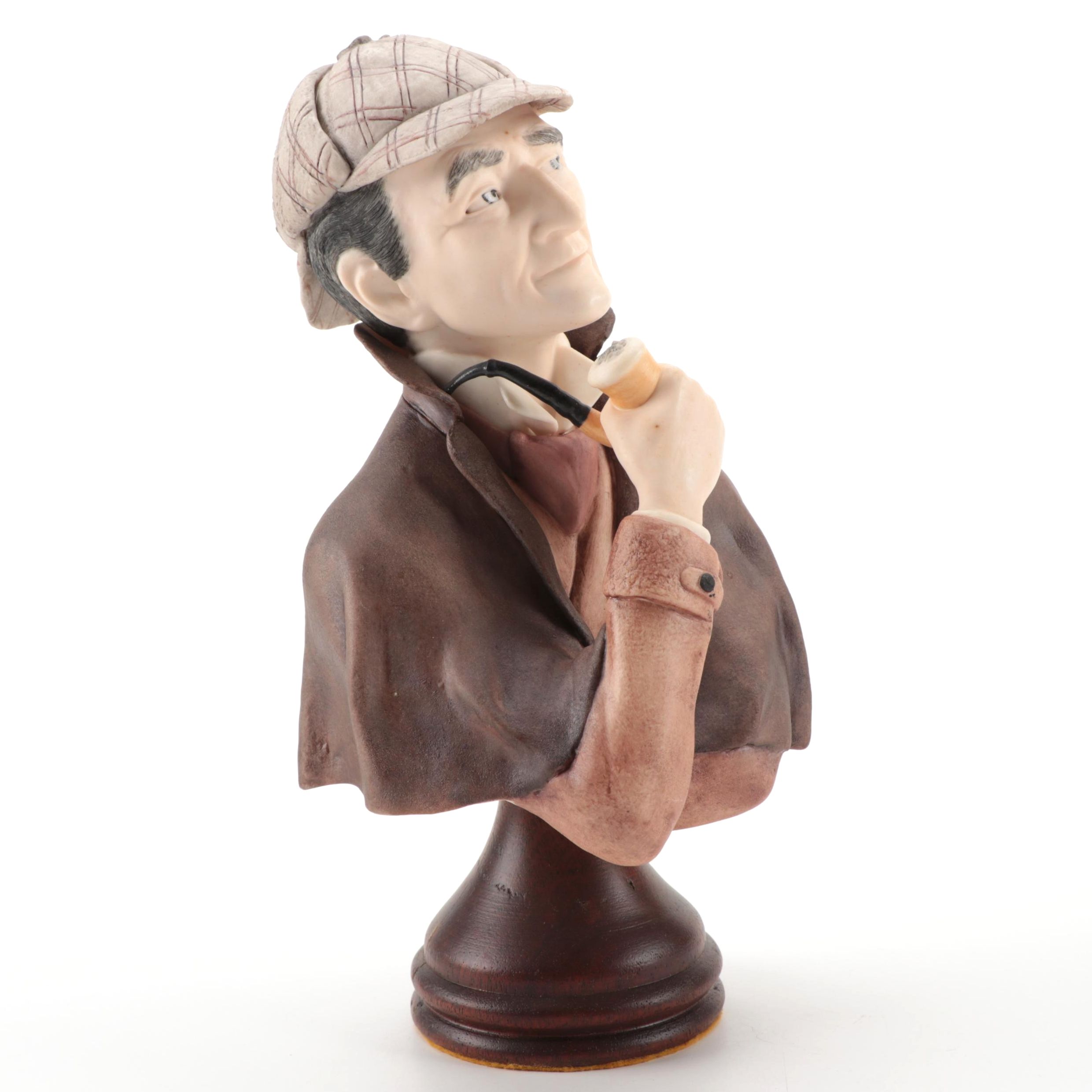 Edward J. Rohn Ceramic Bust of Sherlock Holmes