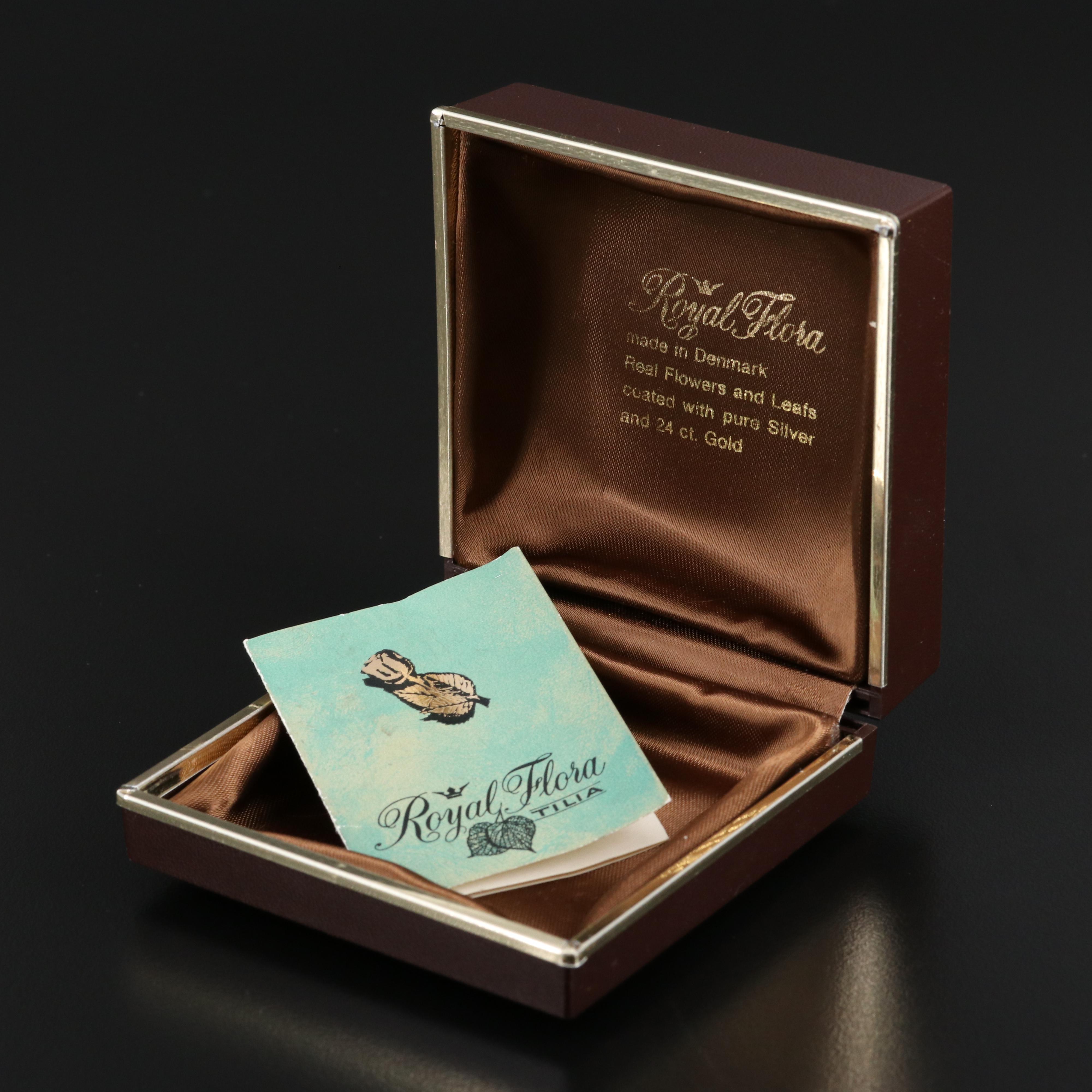 Tilia Danish Sterling Rose Brooch