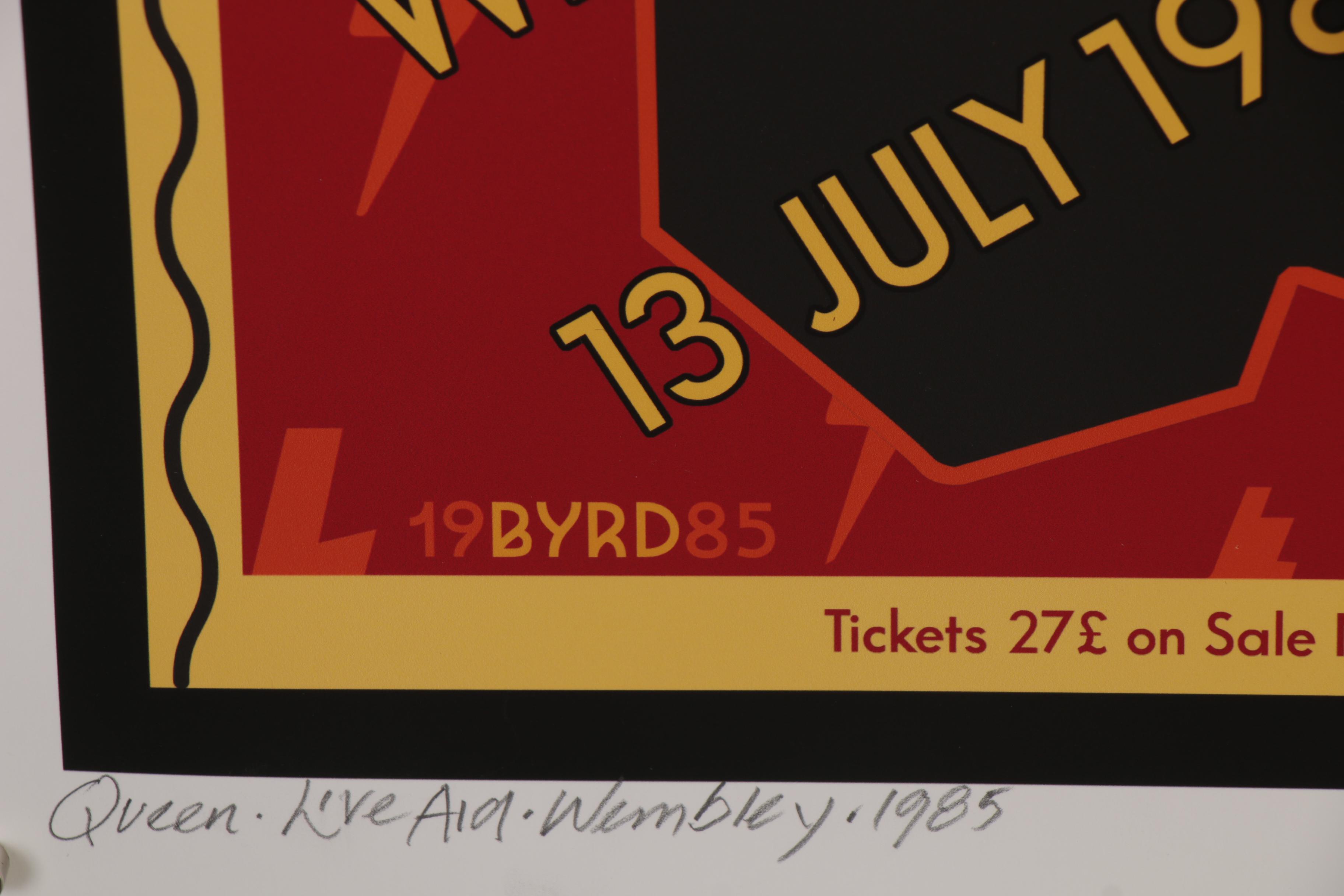 David Edward Byrd Giclée "Queen Live Aid Wembley Stadium July 1985," 2020