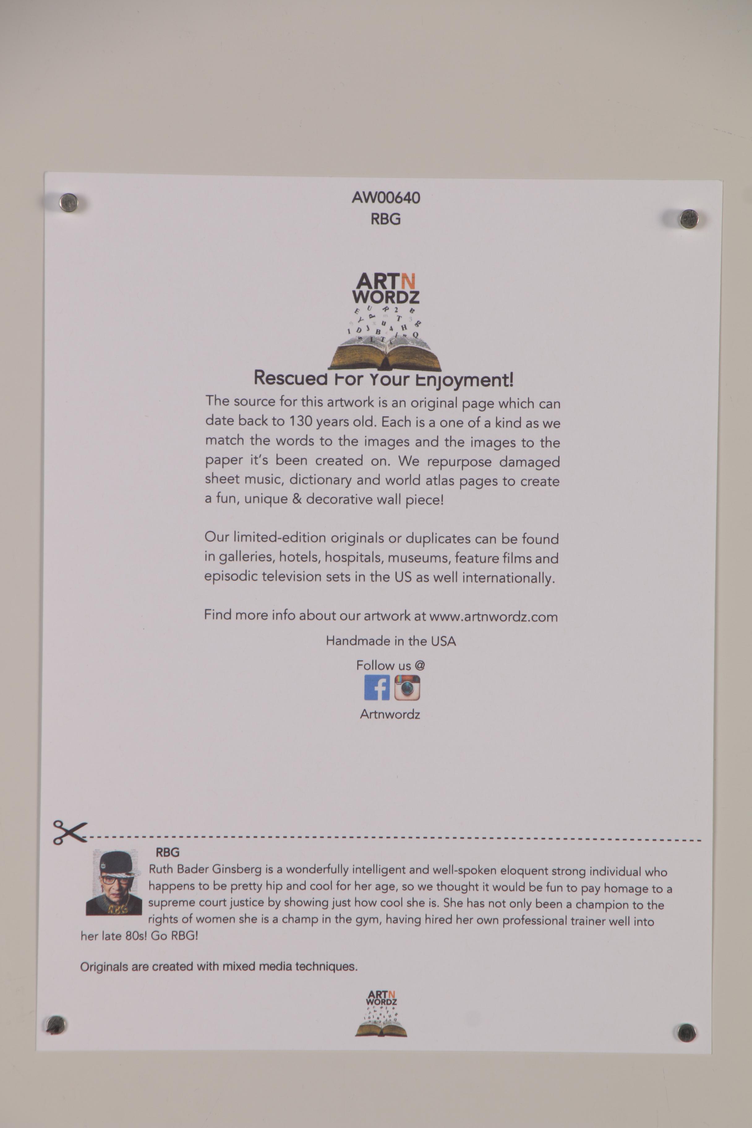 Grant Rosen and Micha Ruechenhoff Pop Art Giclée of Ruth Bader Ginsburg