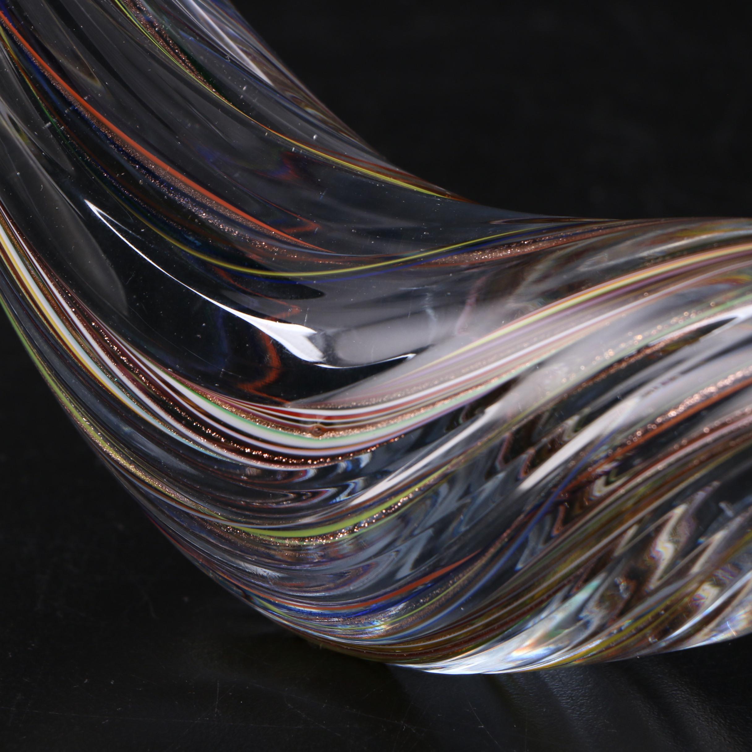 Darren Goodman Abstract Hand-Blown Glass Dove, 2020