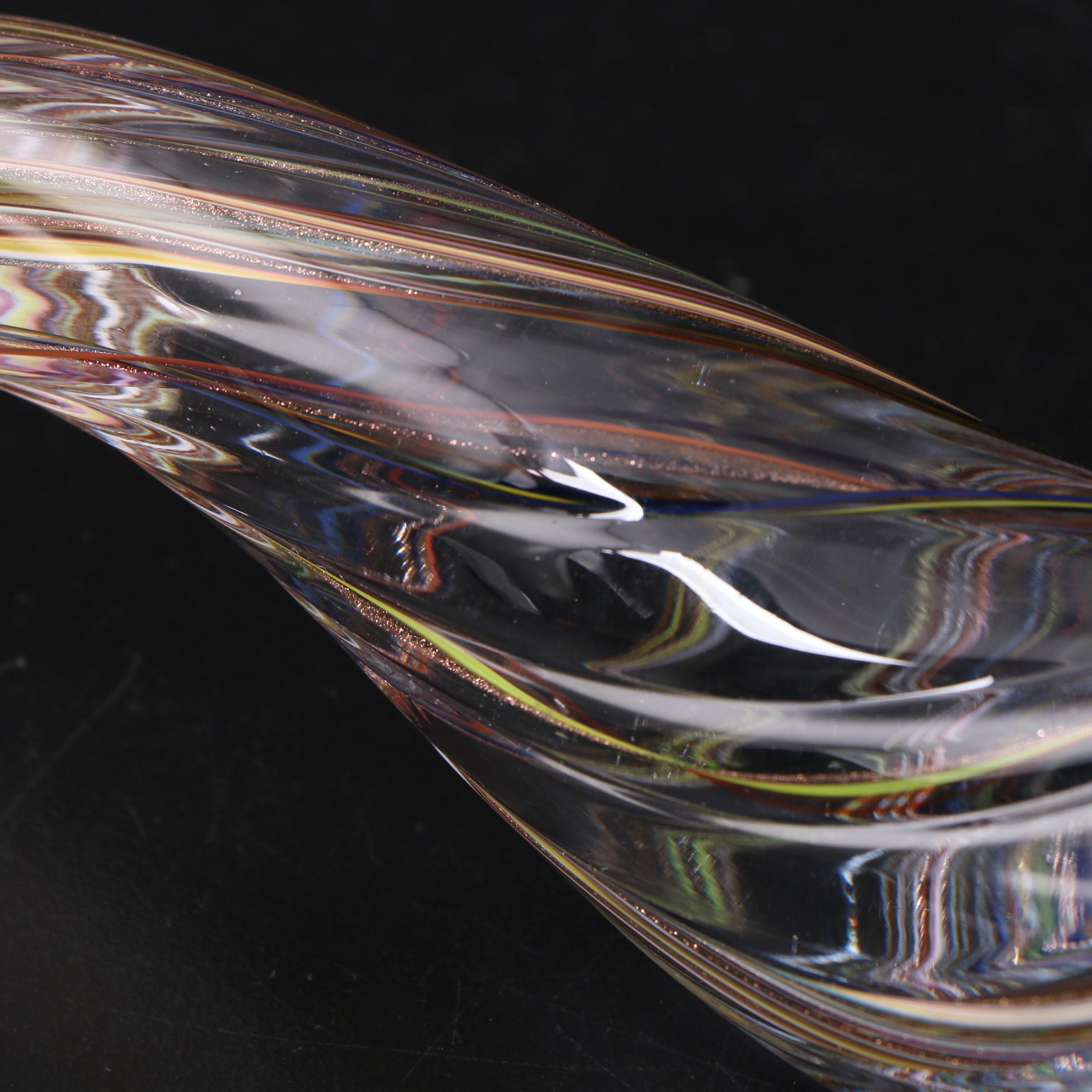 Darren Goodman Abstract Hand-Blown Glass Dove, 2020