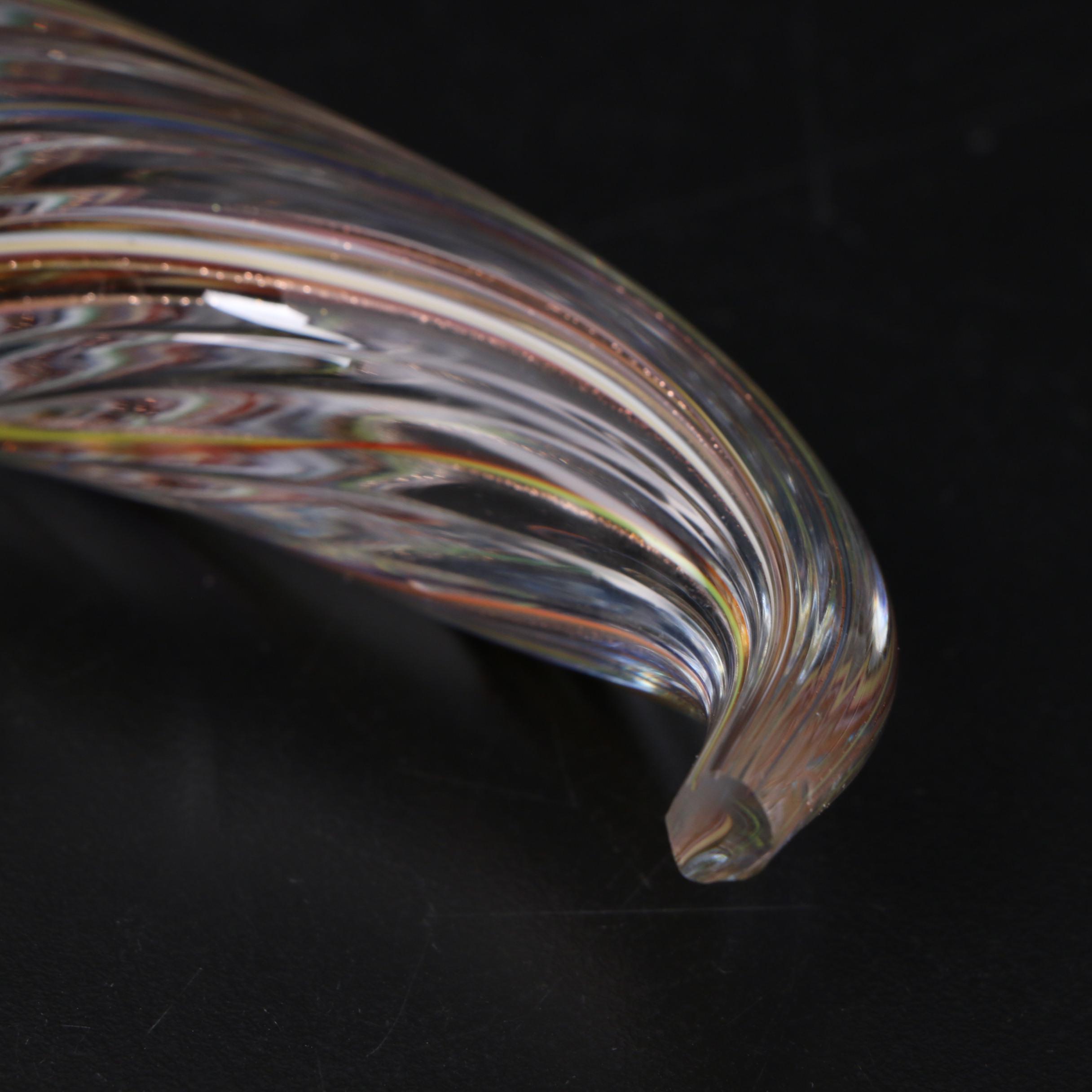 Darren Goodman Abstract Hand-Blown Glass Dove, 2020