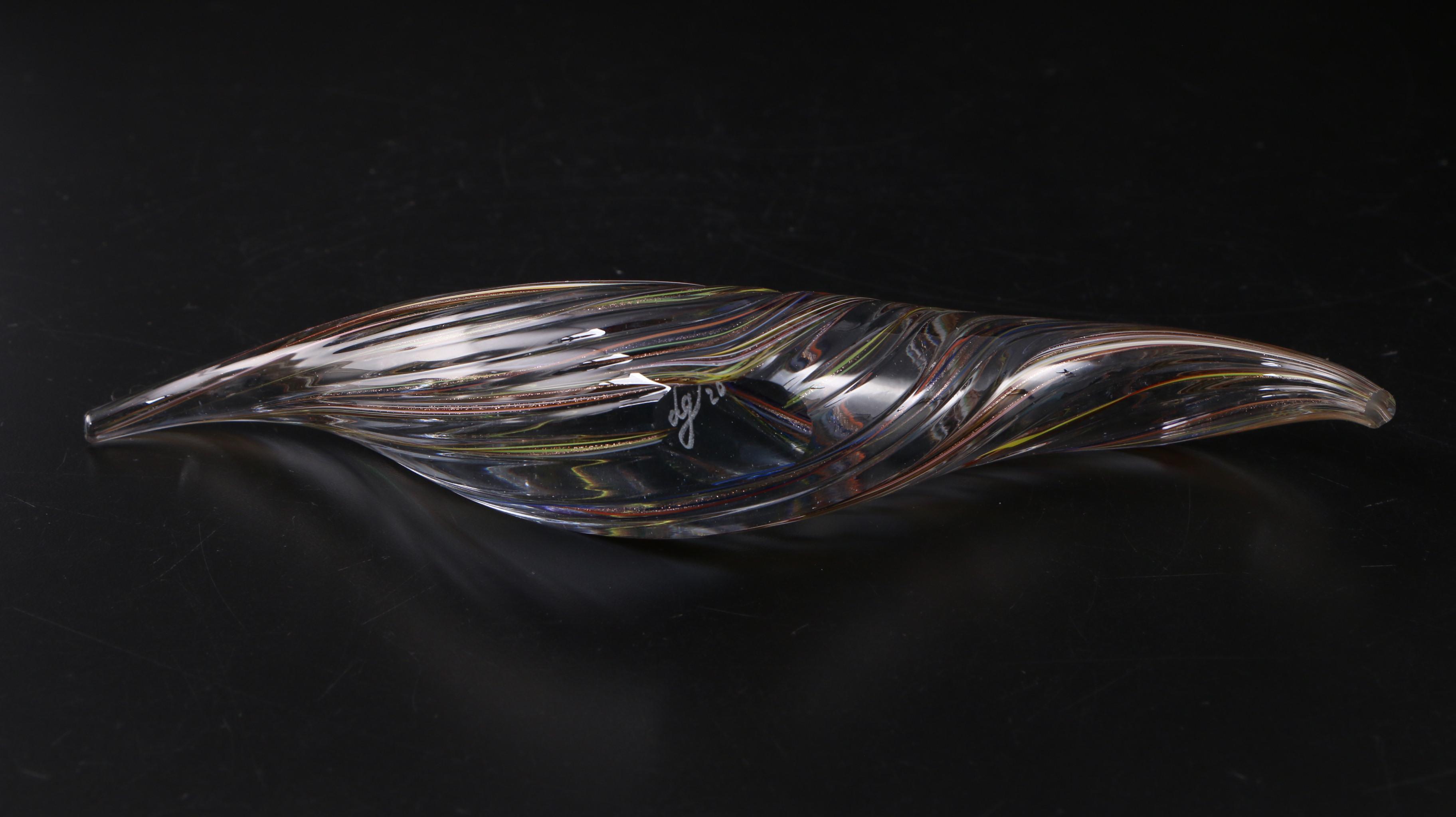 Darren Goodman Abstract Hand-Blown Glass Dove, 2020