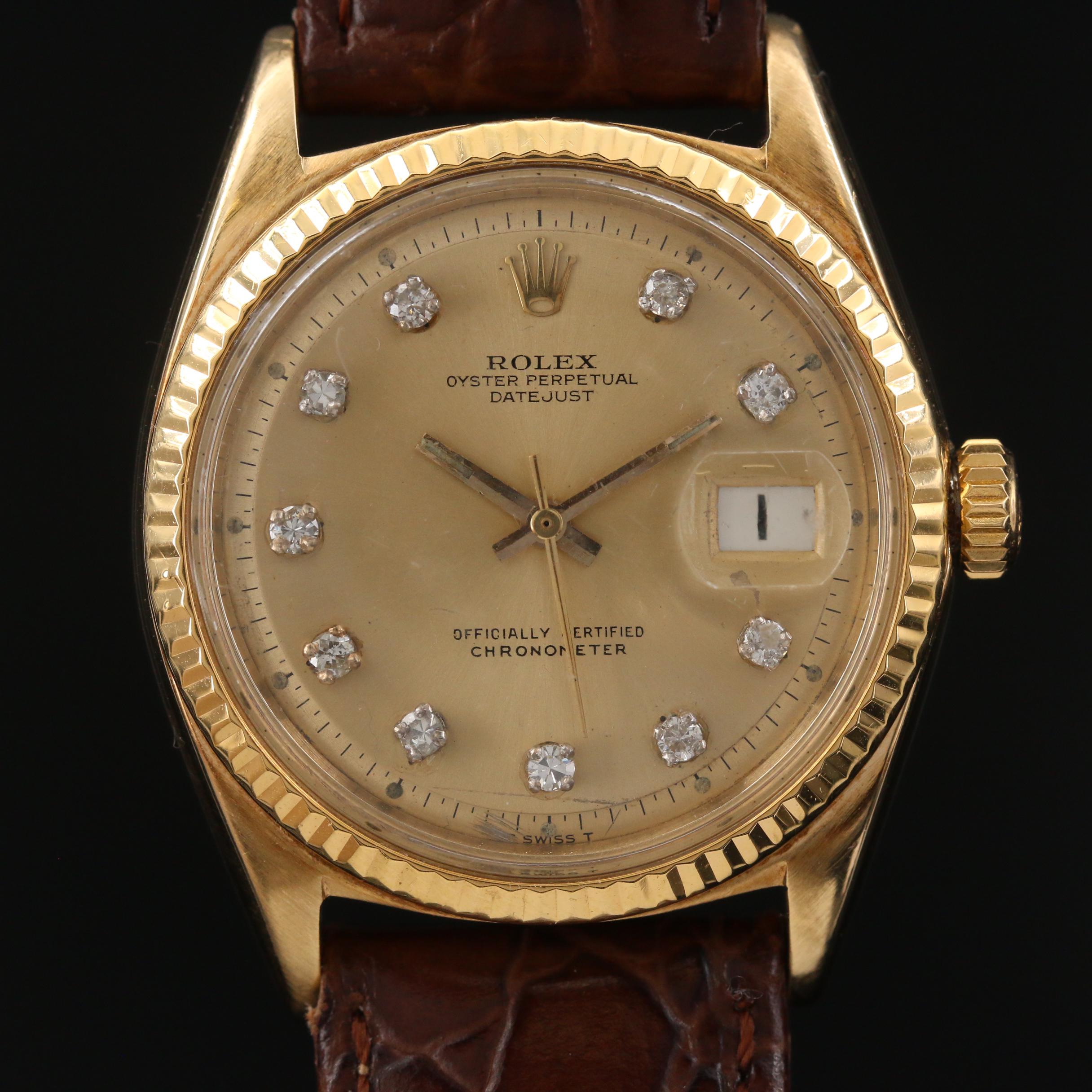 1964 Rolex Datejust 14K Gold Automatic Watch