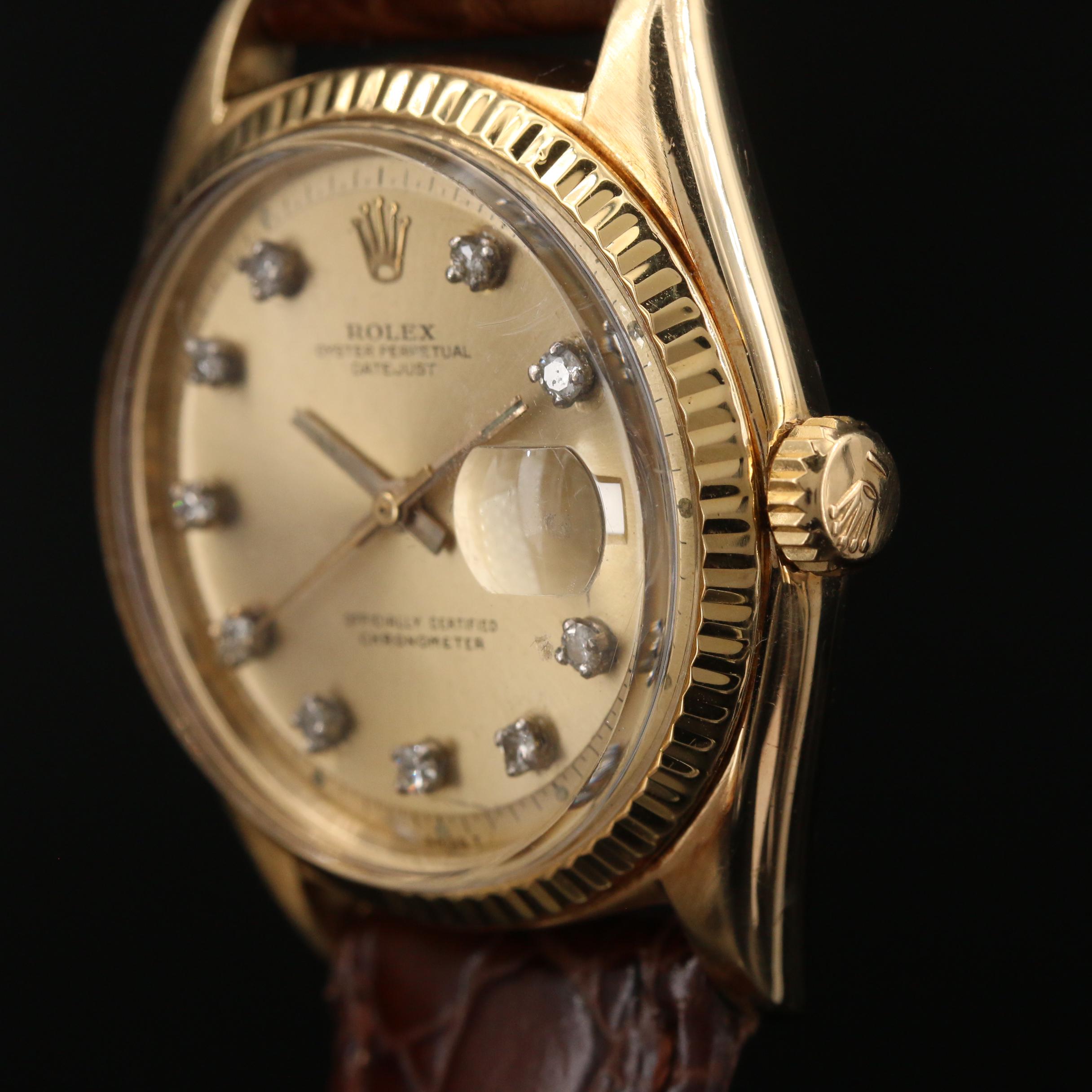 1964 Rolex Datejust 14K Gold Automatic Watch
