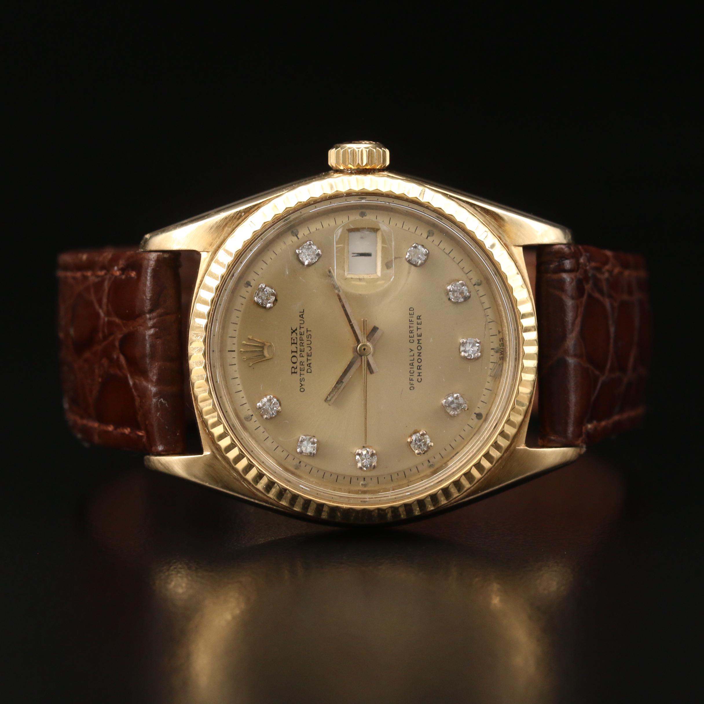 1964 Rolex Datejust 14K Gold Automatic Watch