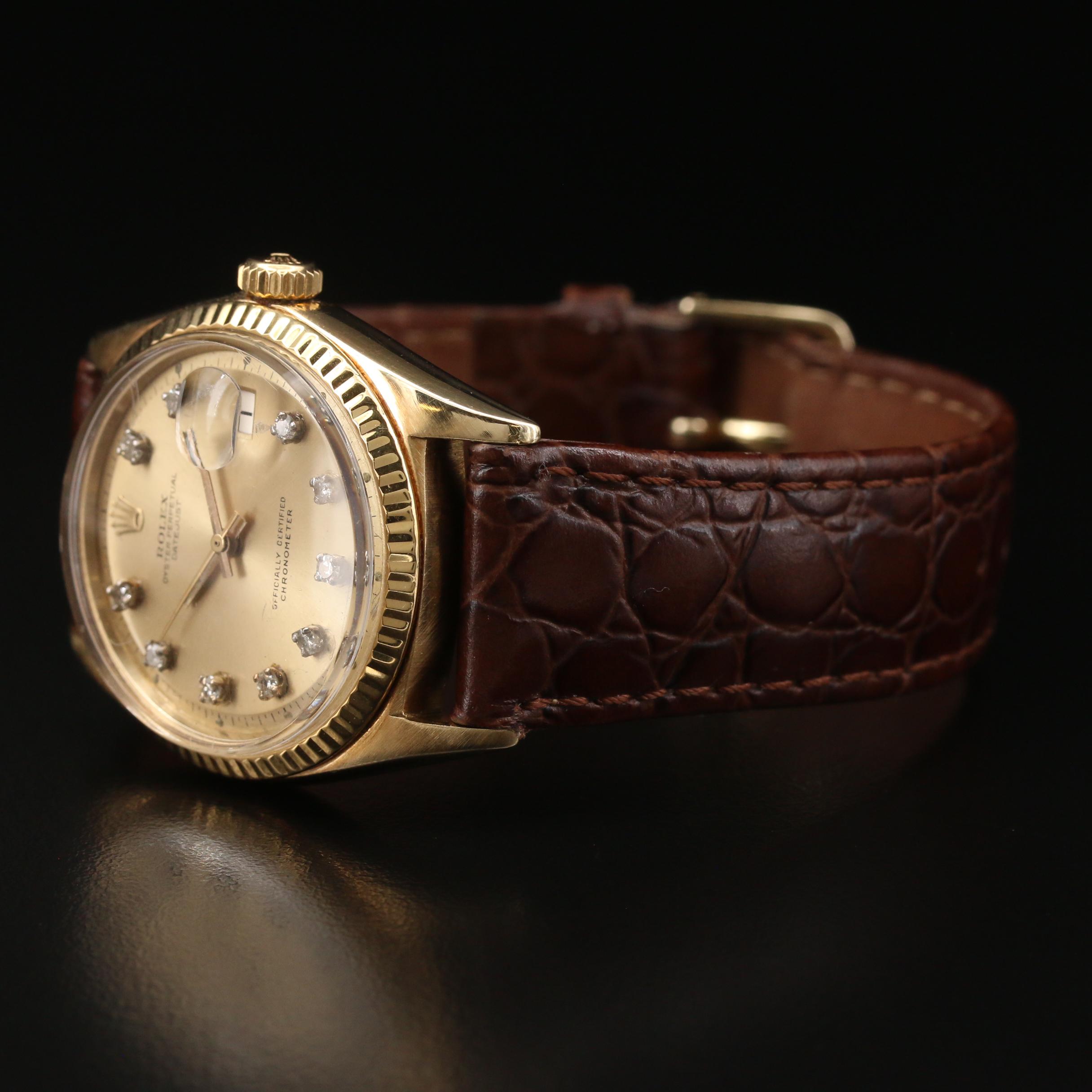 1964 Rolex Datejust 14K Gold Automatic Watch