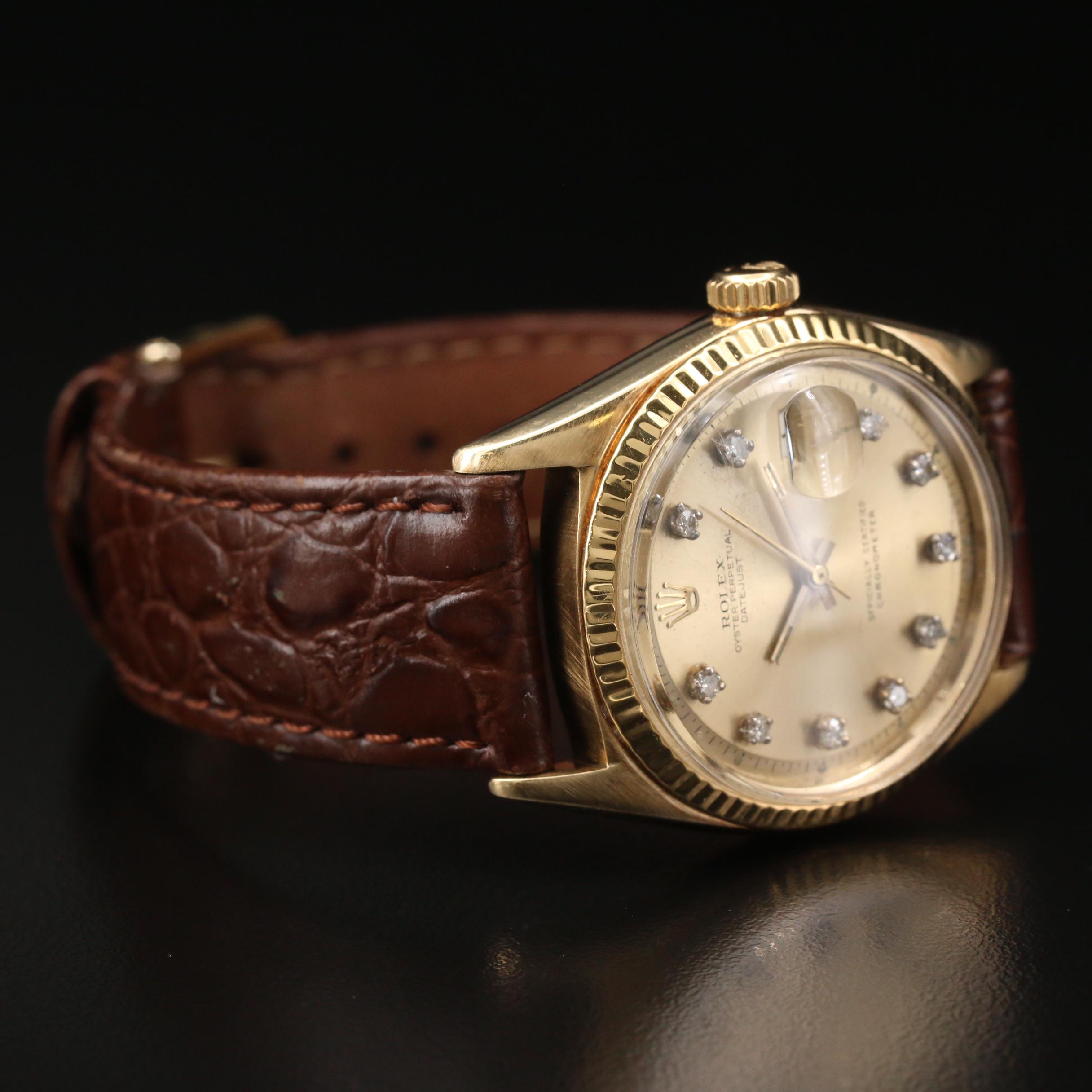 1964 Rolex Datejust 14K Gold Automatic Watch