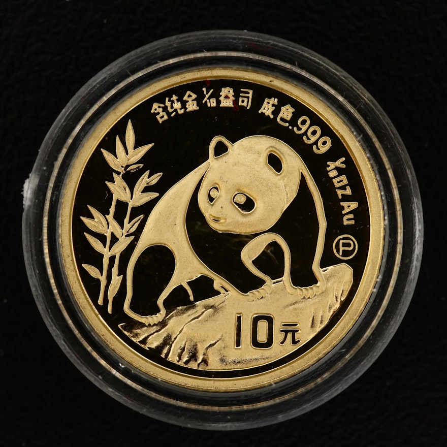 1990 10-Yuan 1/10th Ounce Gold Panda