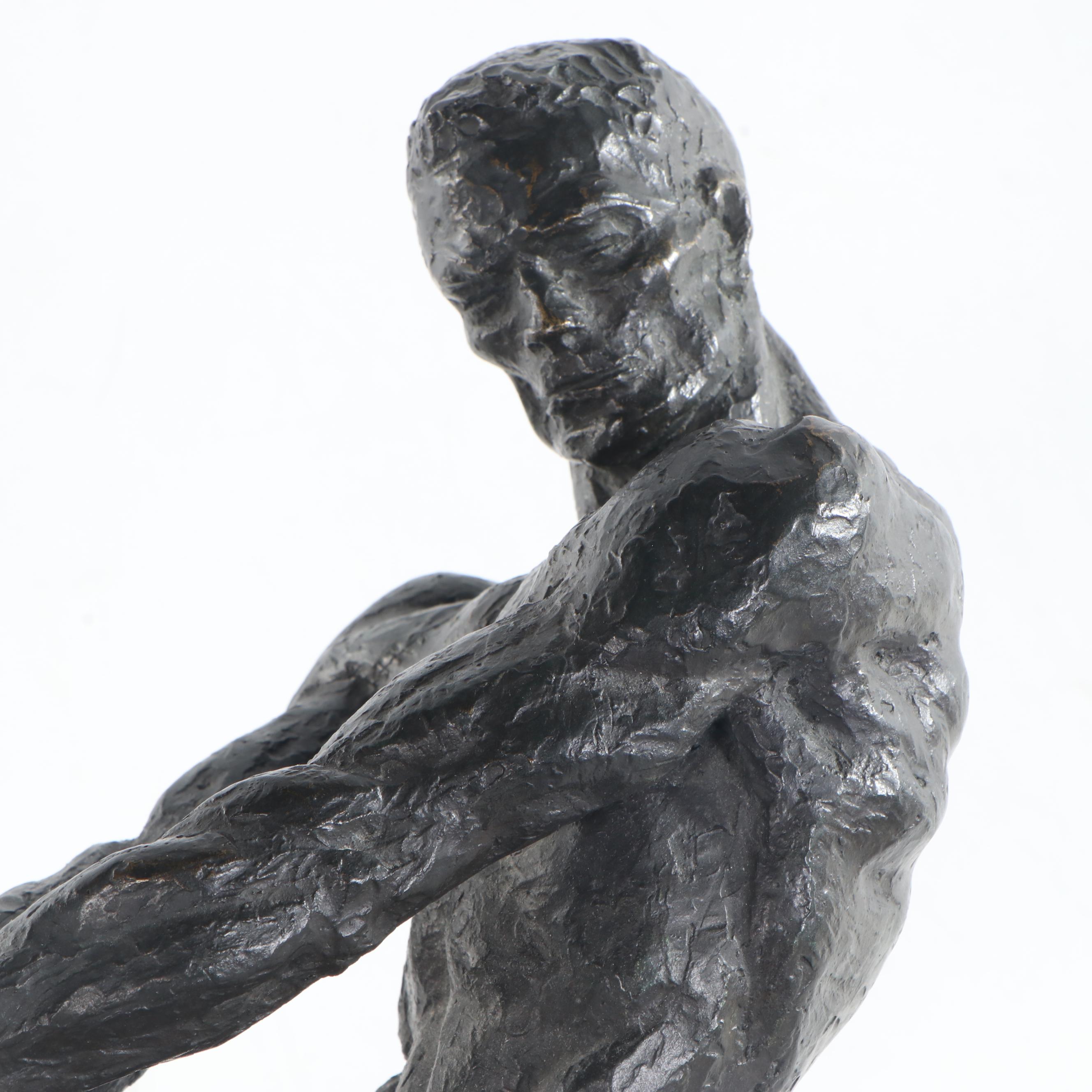 Thomas Holland Bonded Bronze Sculpture "The Hammer Thrower," 1968