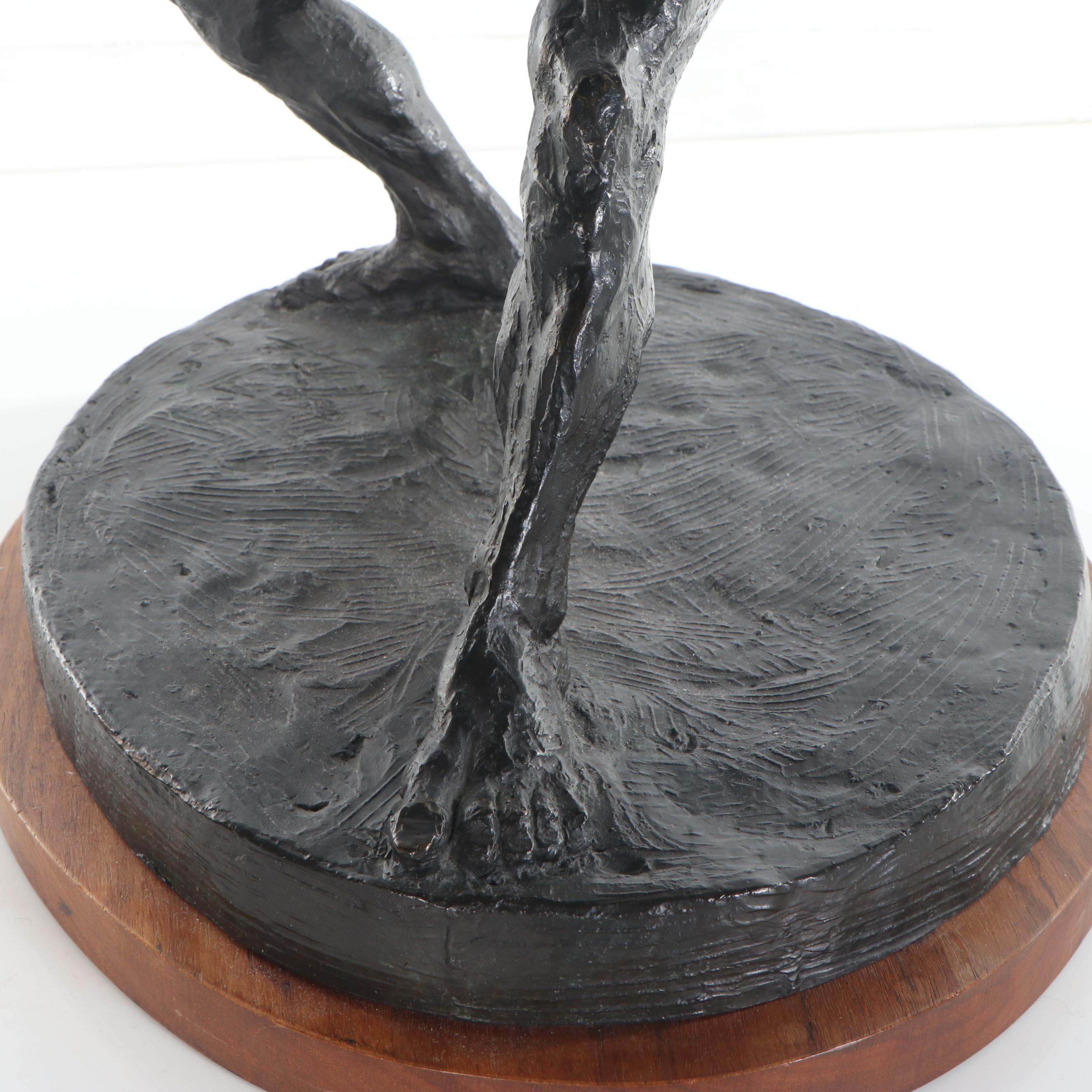 Thomas Holland Bonded Bronze Sculpture "The Hammer Thrower," 1968
