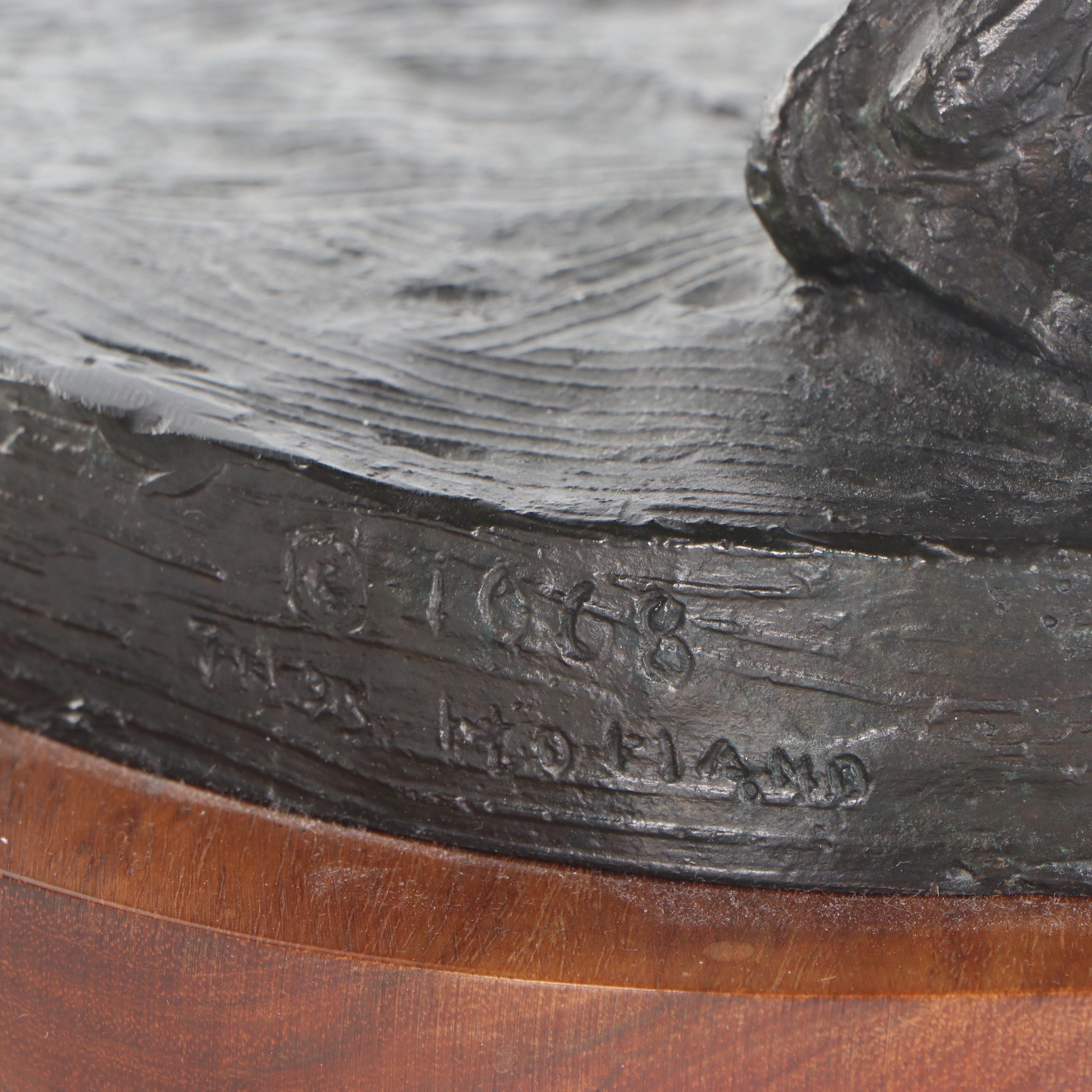 Thomas Holland Bonded Bronze Sculpture "The Hammer Thrower," 1968