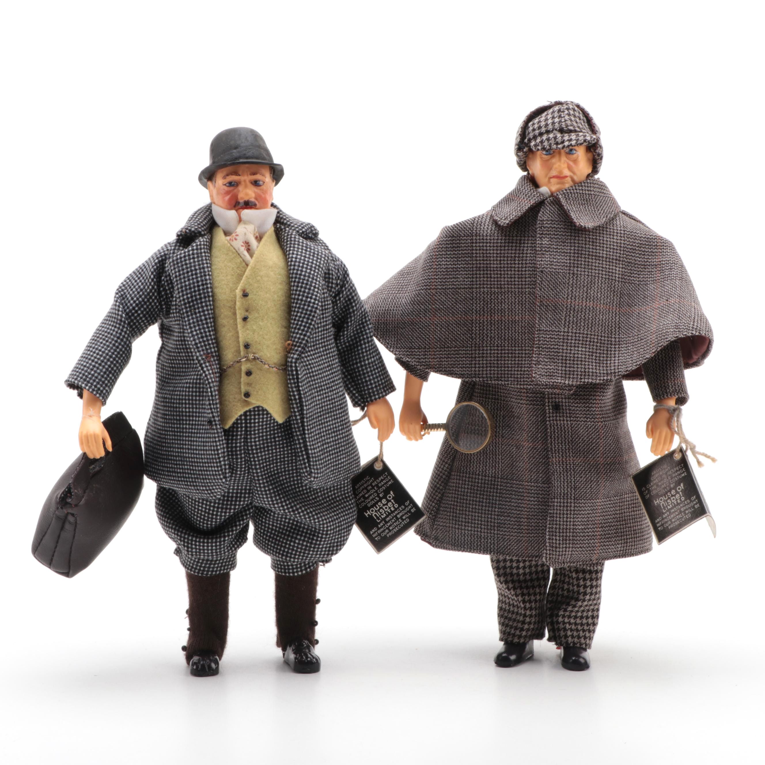 Sherlock Holmes and Dr. Watson Dolls by Peggy Nisbet