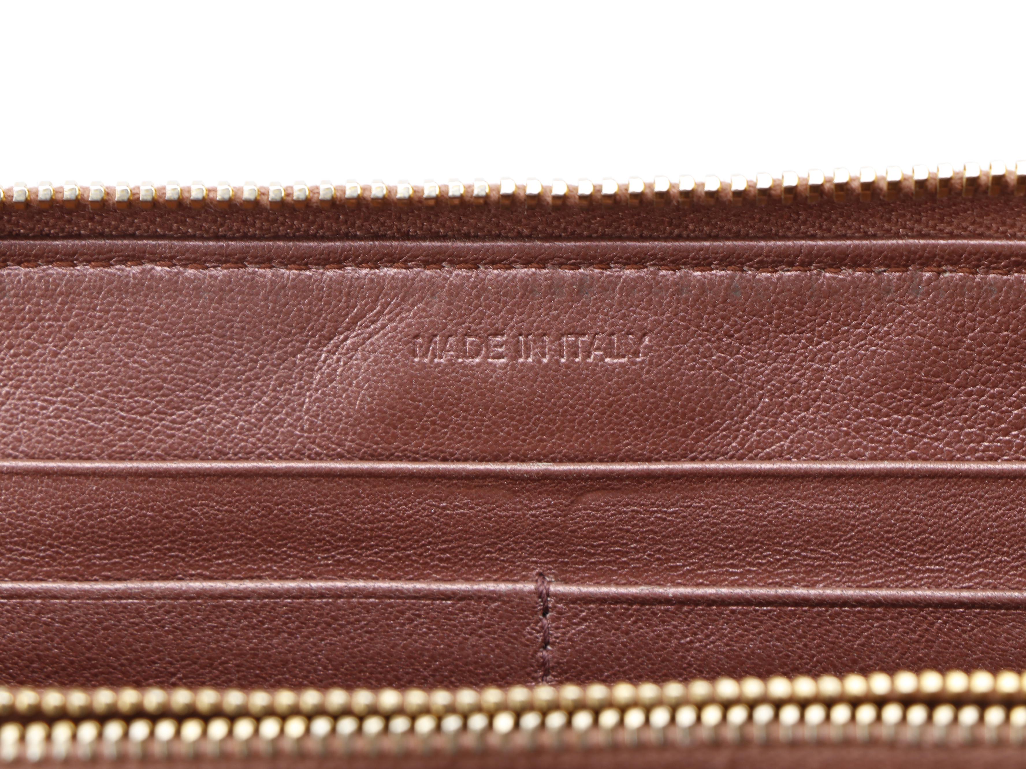 Prada Nappa Gaufre Continental Wallet in Metallic Blush Leather