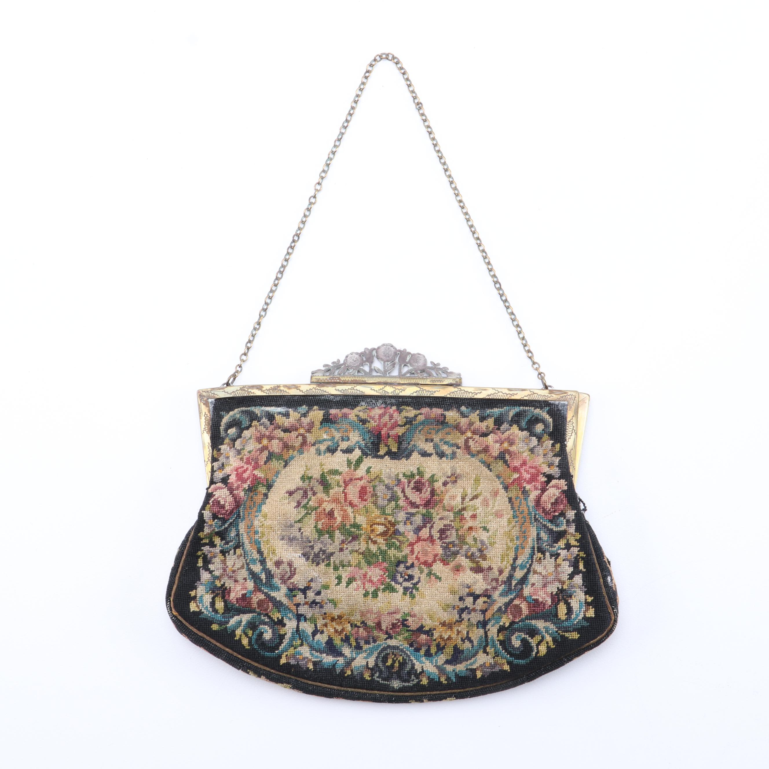 N.B.M. Austria and Other Floral and Scenic Needlepoint Frame Purses