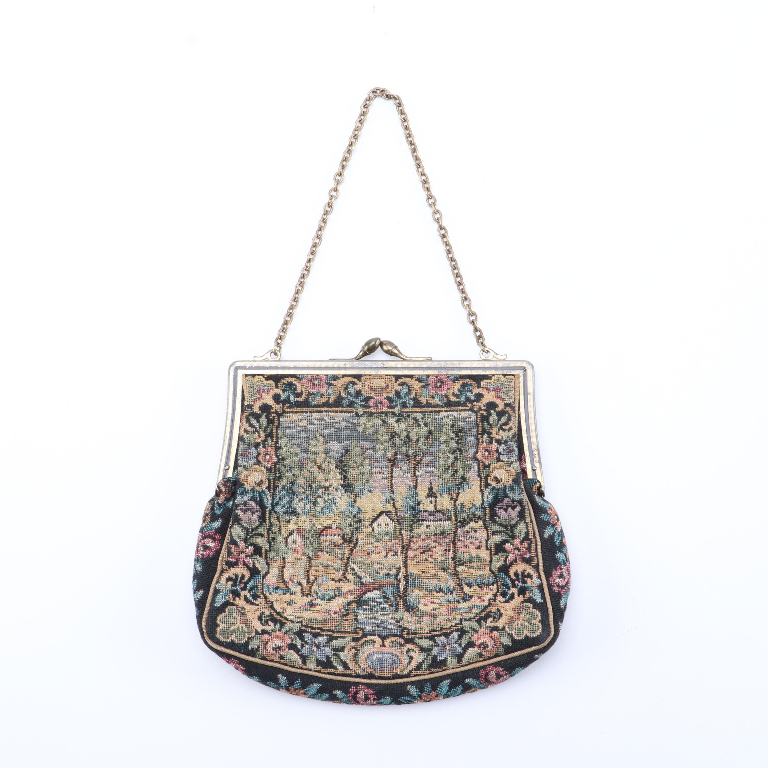 N.B.M. Austria and Other Floral and Scenic Needlepoint Frame Purses