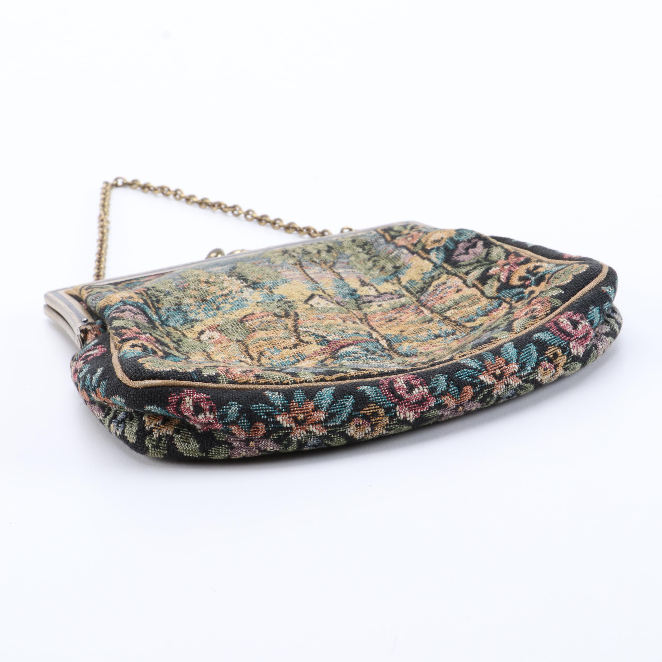 N.B.M. Austria and Other Floral and Scenic Needlepoint Frame Purses