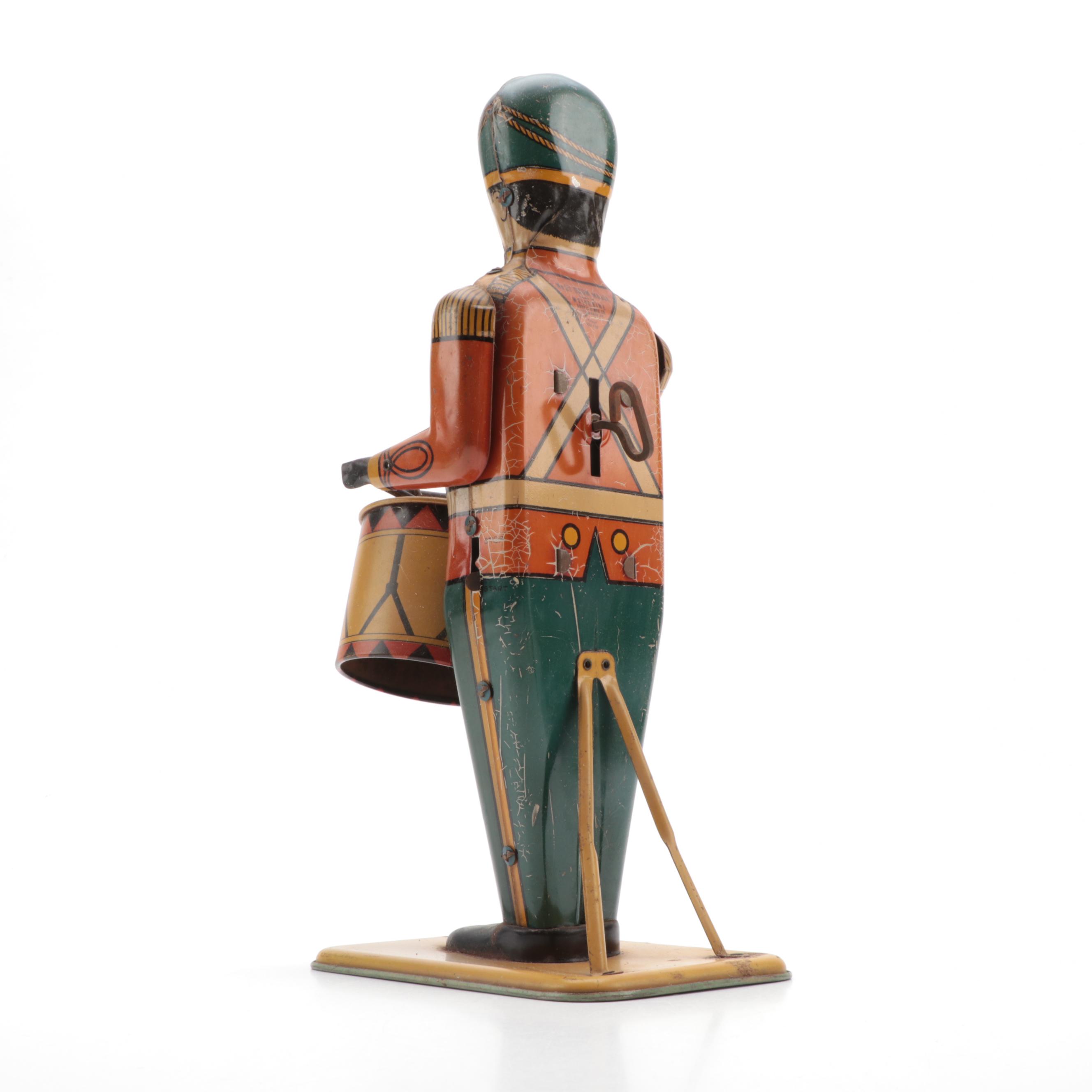 Wolverine Tin Lithograph "Drum Major" Model 27 Wind-Up Toy, 1930s