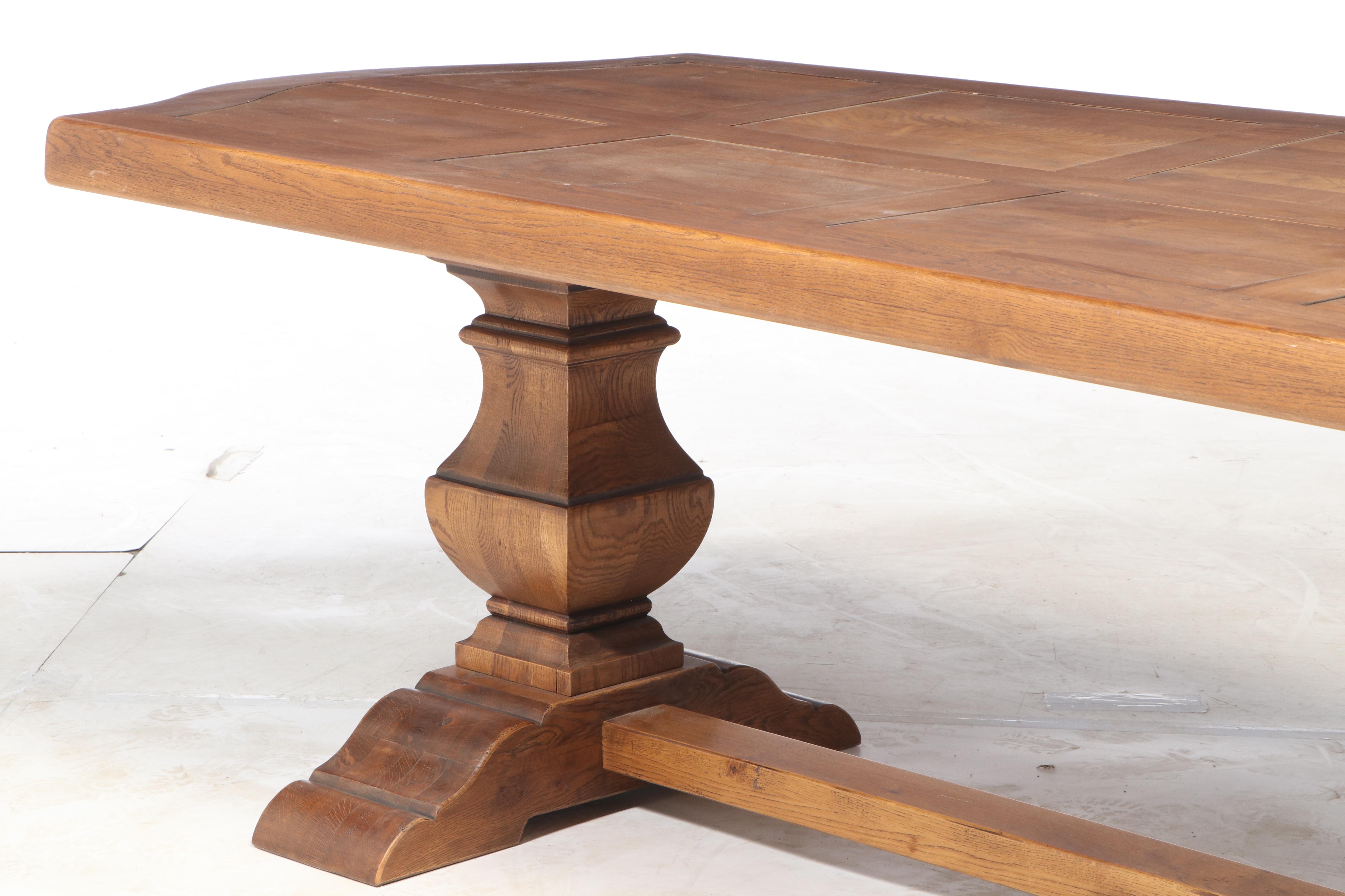 Exigence French Oak Trestle Dining Table