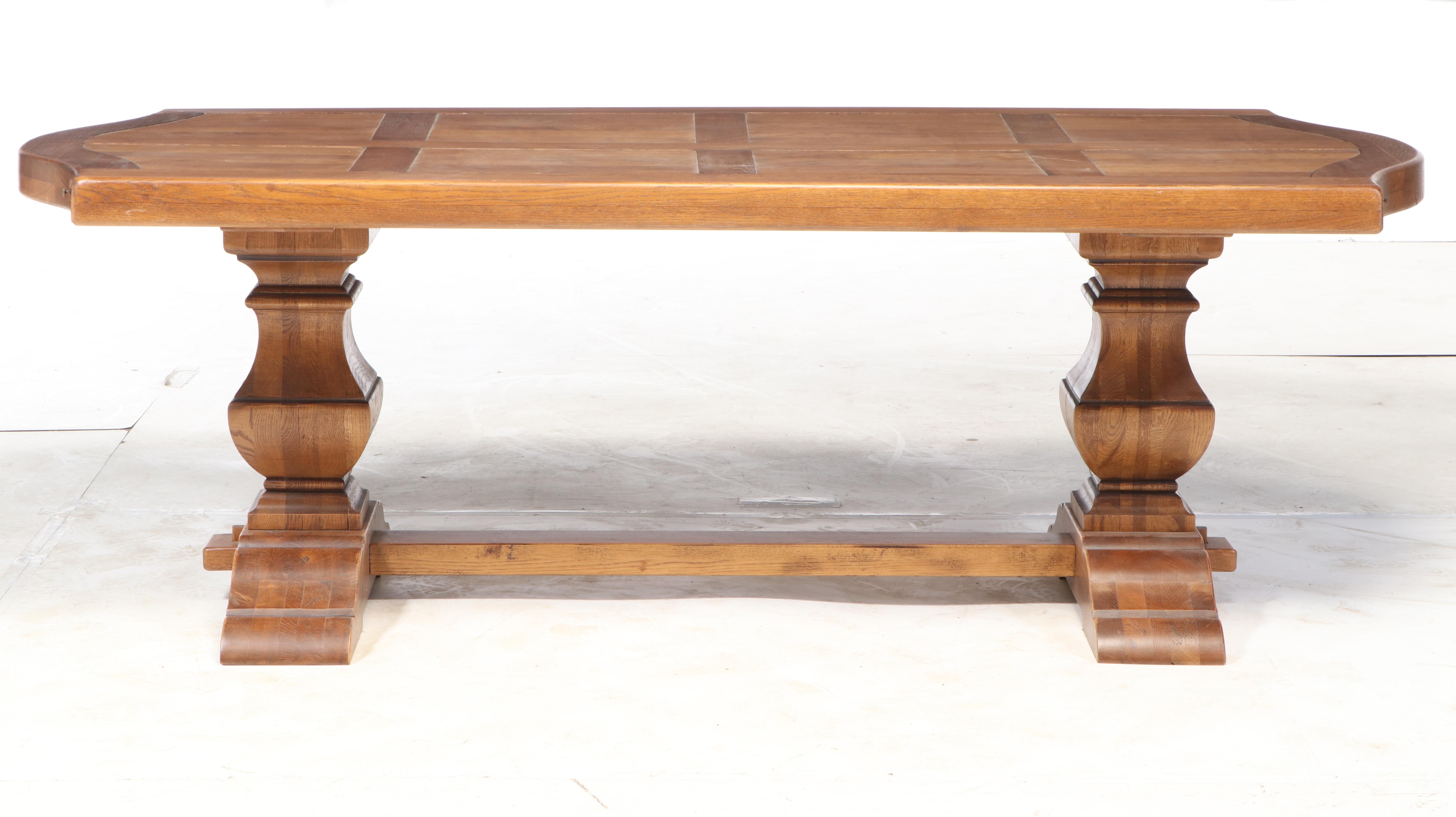 Exigence French Oak Trestle Dining Table