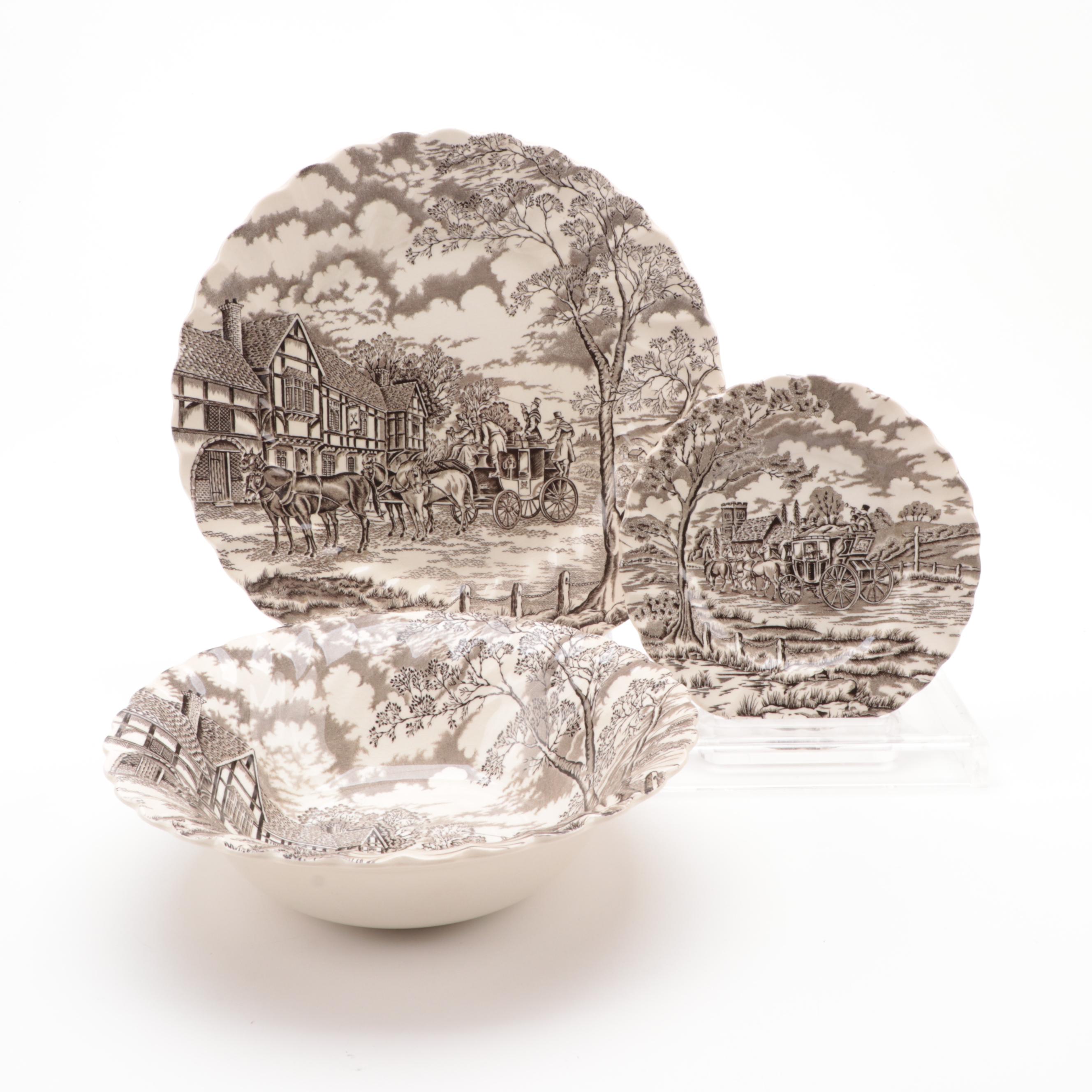 Myott Staffordshire "Royal Mail" Ironstone Dinner and Serveware, Mid-20th C.