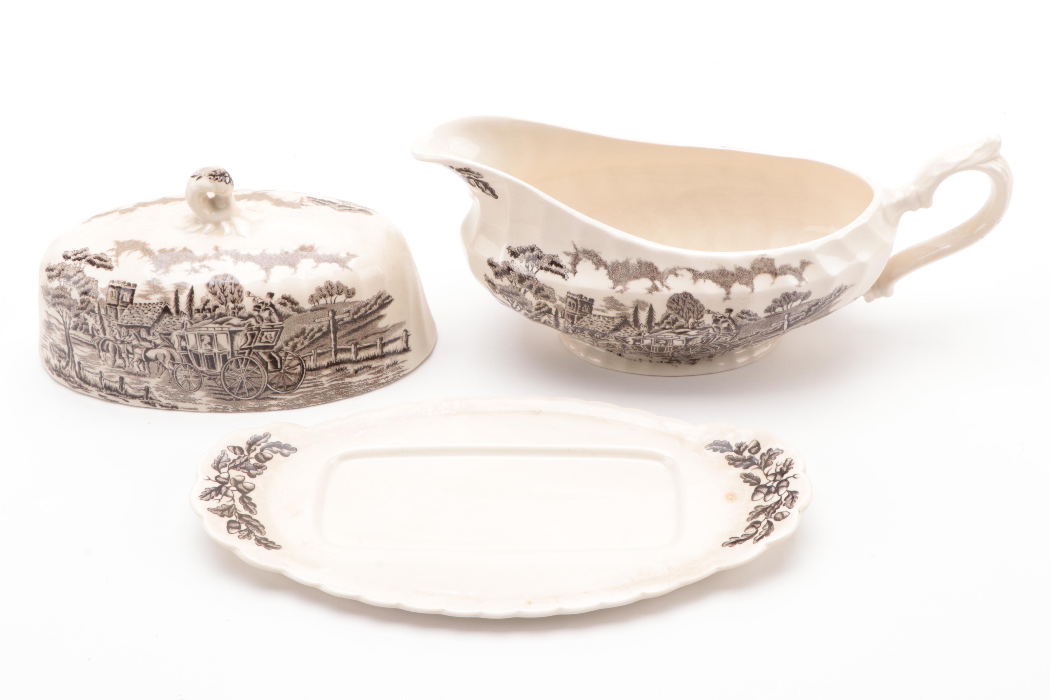 Myott Staffordshire "Royal Mail" Ironstone Dinner and Serveware, Mid-20th C.