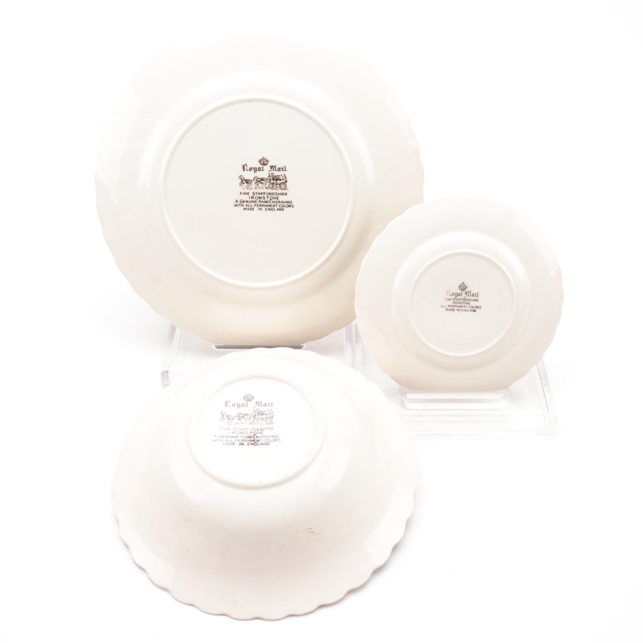 Myott Staffordshire "Royal Mail" Ironstone Dinner and Serveware, Mid-20th C.