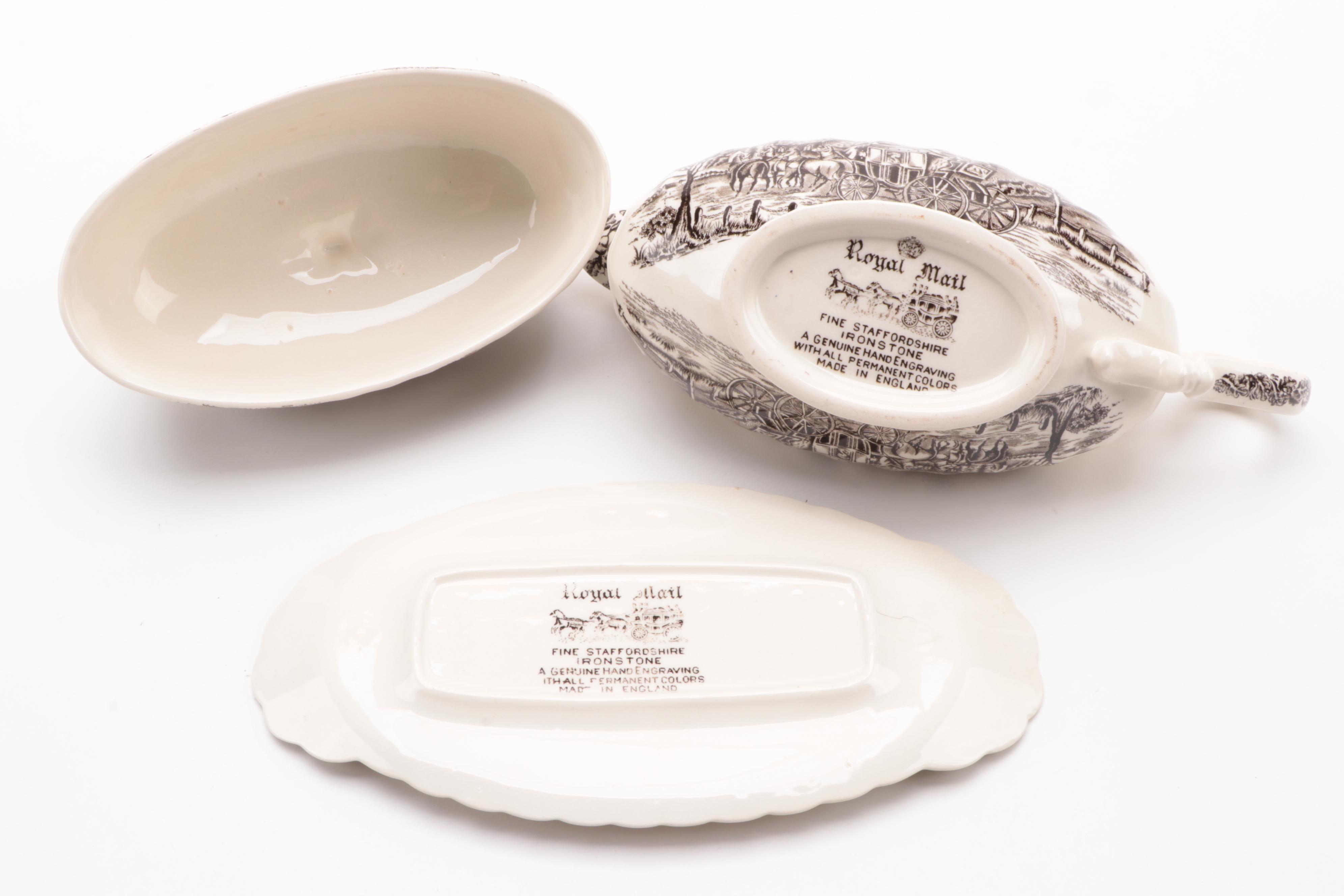 Myott Staffordshire "Royal Mail" Ironstone Dinner and Serveware, Mid-20th C.