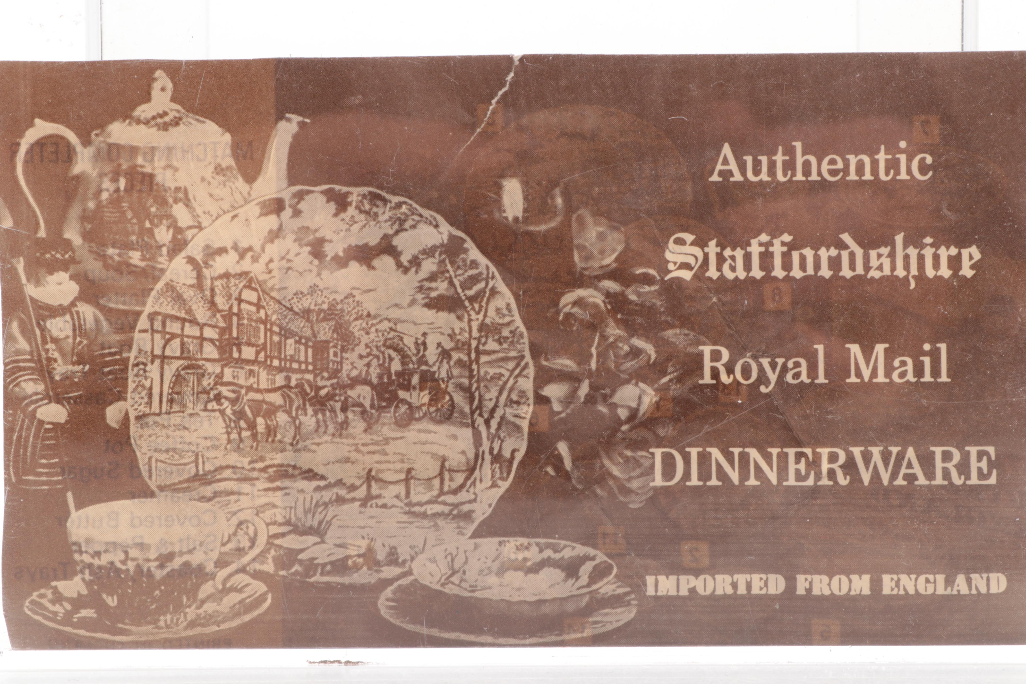 Myott Staffordshire "Royal Mail" Ironstone Dinner and Serveware, Mid-20th C.