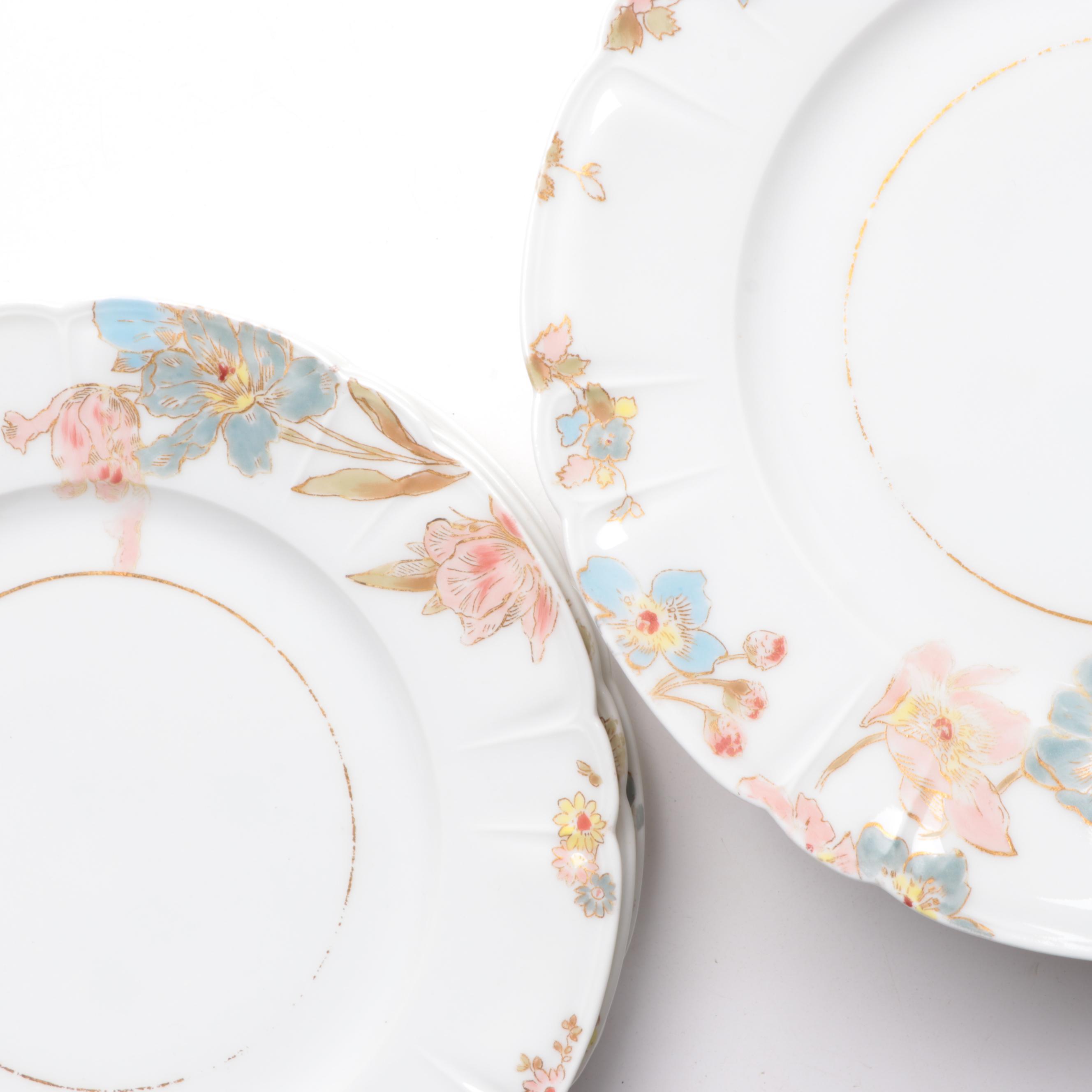 Haviland & Co. Limoges Porcelain Salad Plates, Mid-20th Century