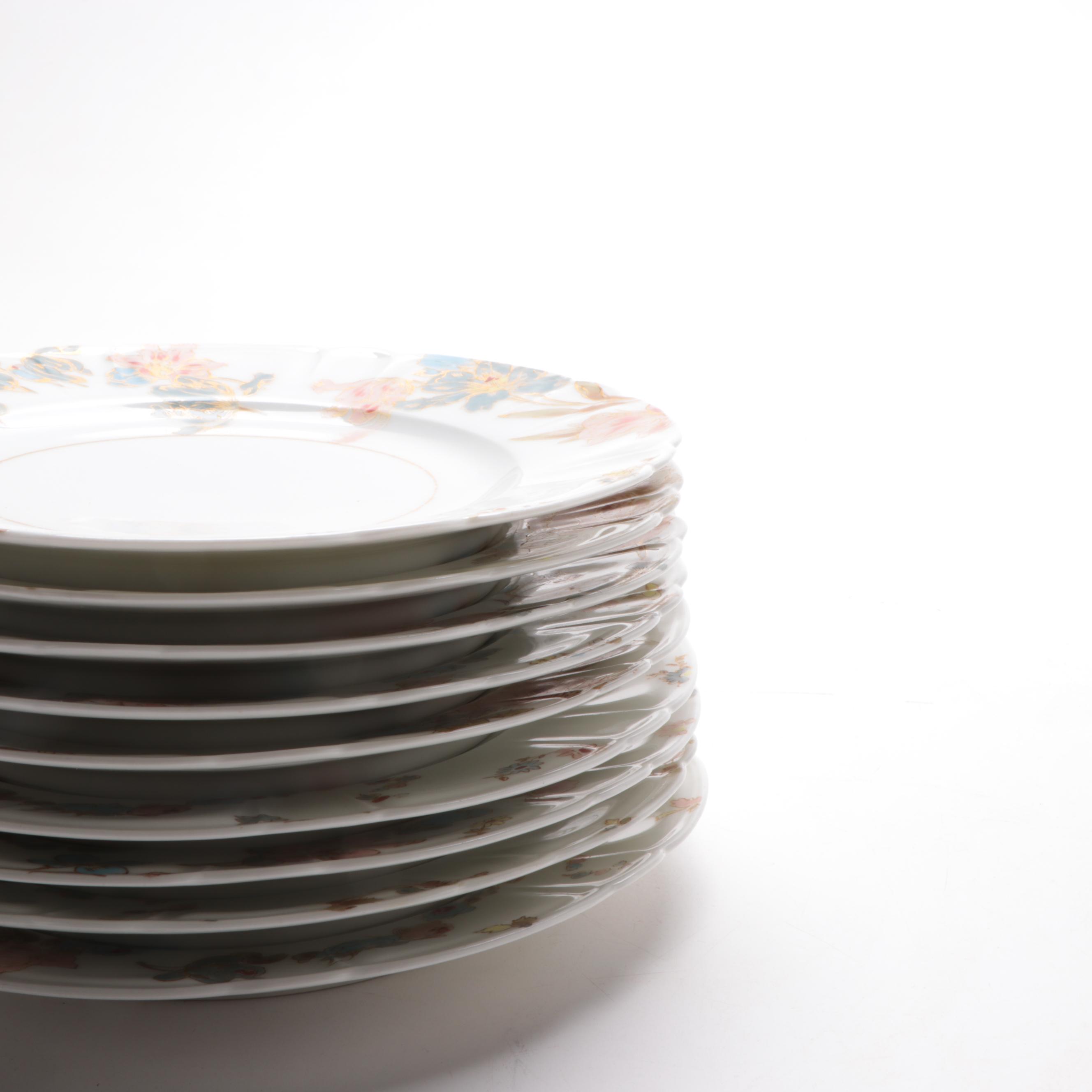 Haviland & Co. Limoges Porcelain Salad Plates, Mid-20th Century